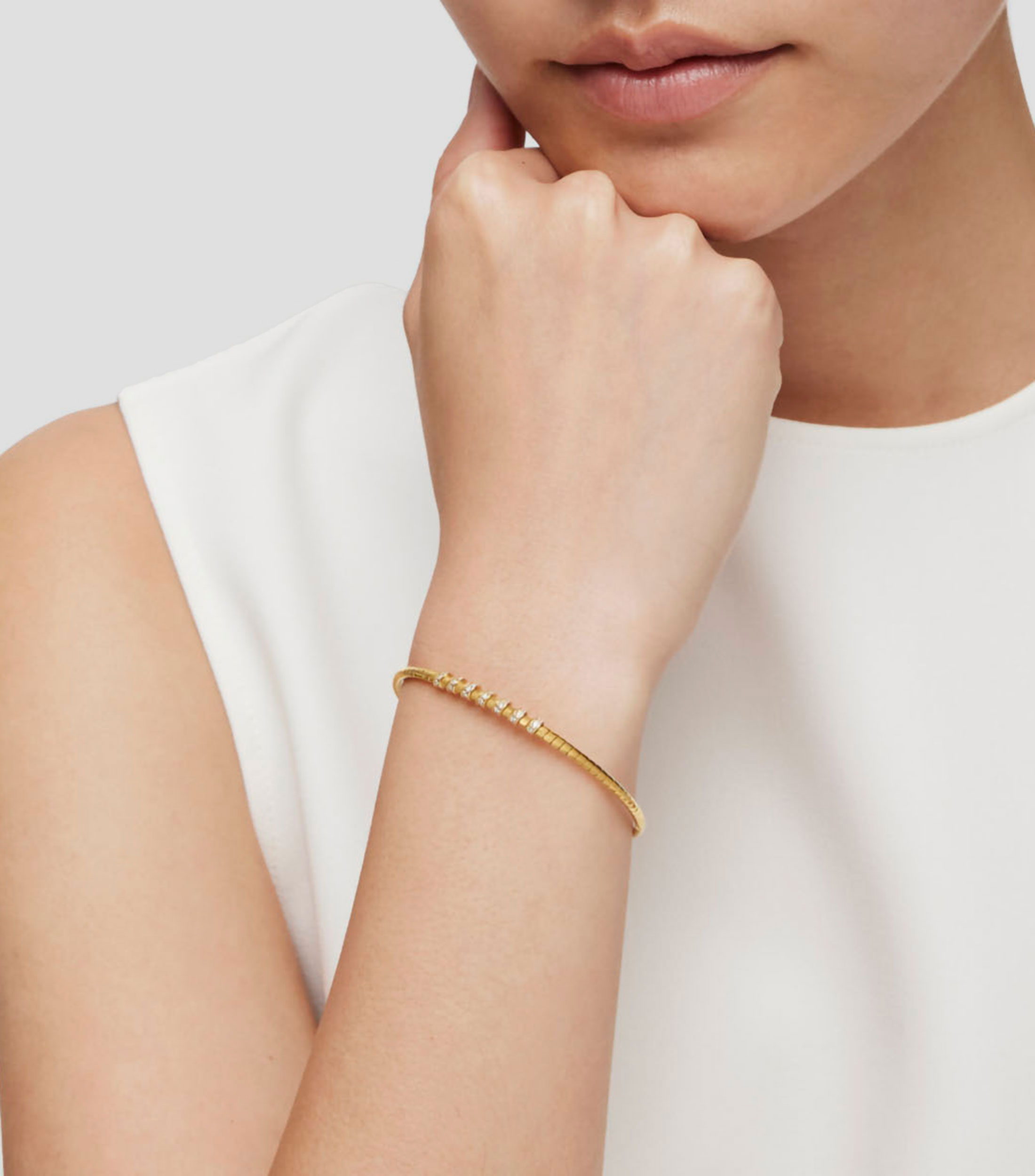Pulsera en Oro Amarillo de 18 Kilates con Diamantes Oro Flex Mujer