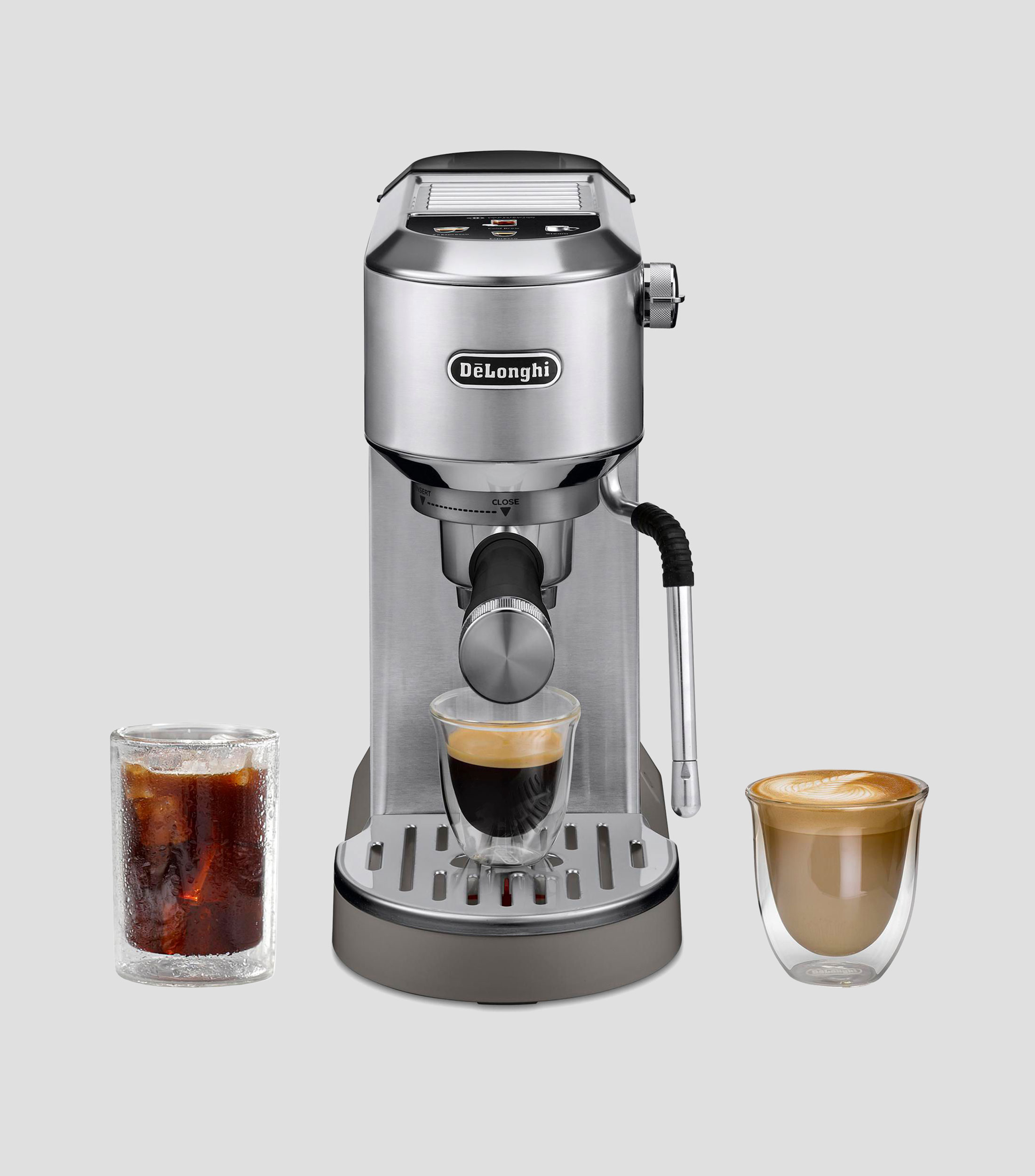 Cafetera Automática Dedica Dúo Gris en Acero Inoxidable