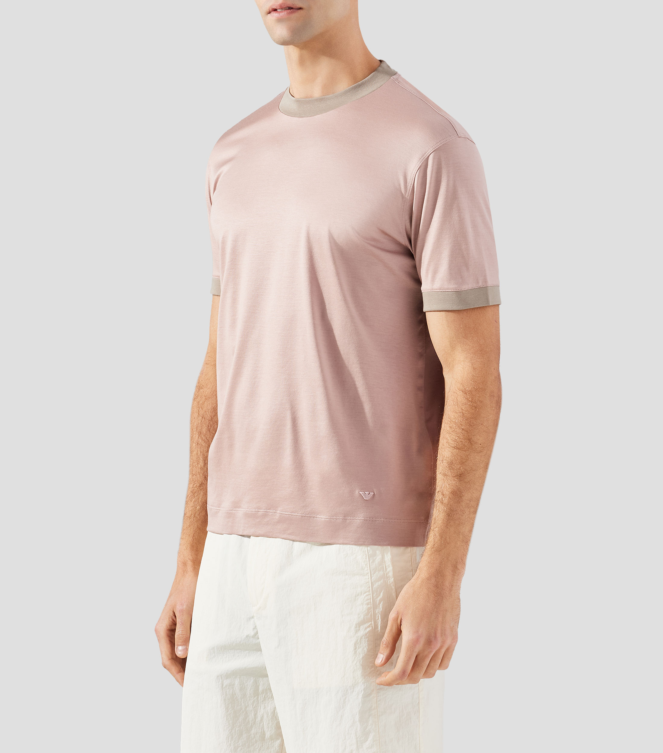 Playera cuello redondo manga corta lisa Hombre