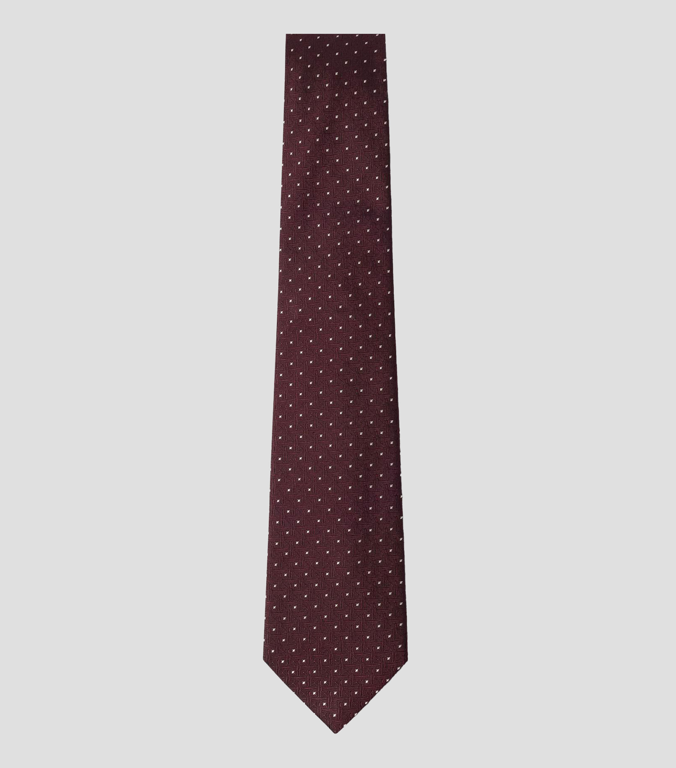 Corbata ancha de seda con polkadots