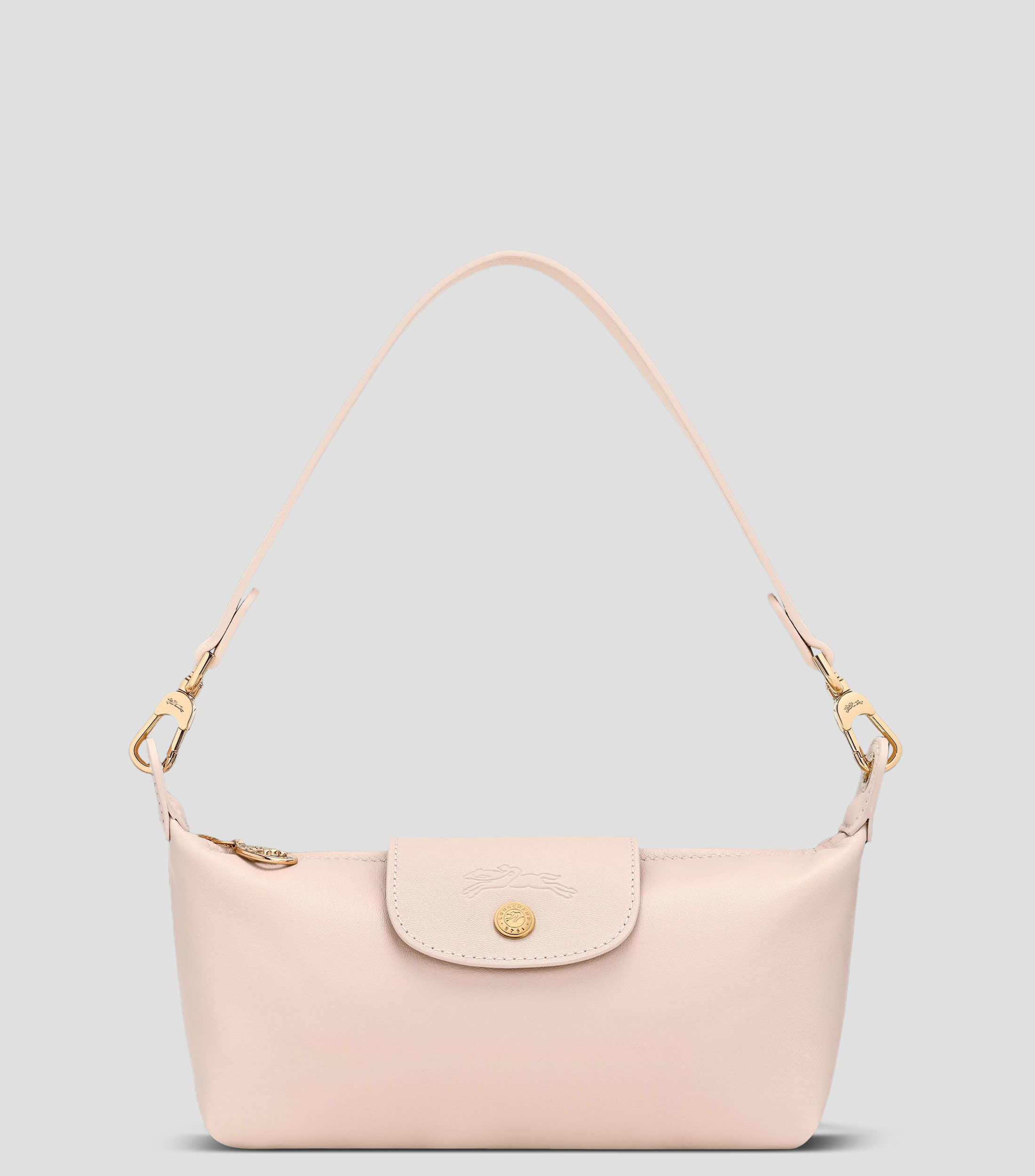 Bolsa Shoulder en cuero de cordero lisa Mujer