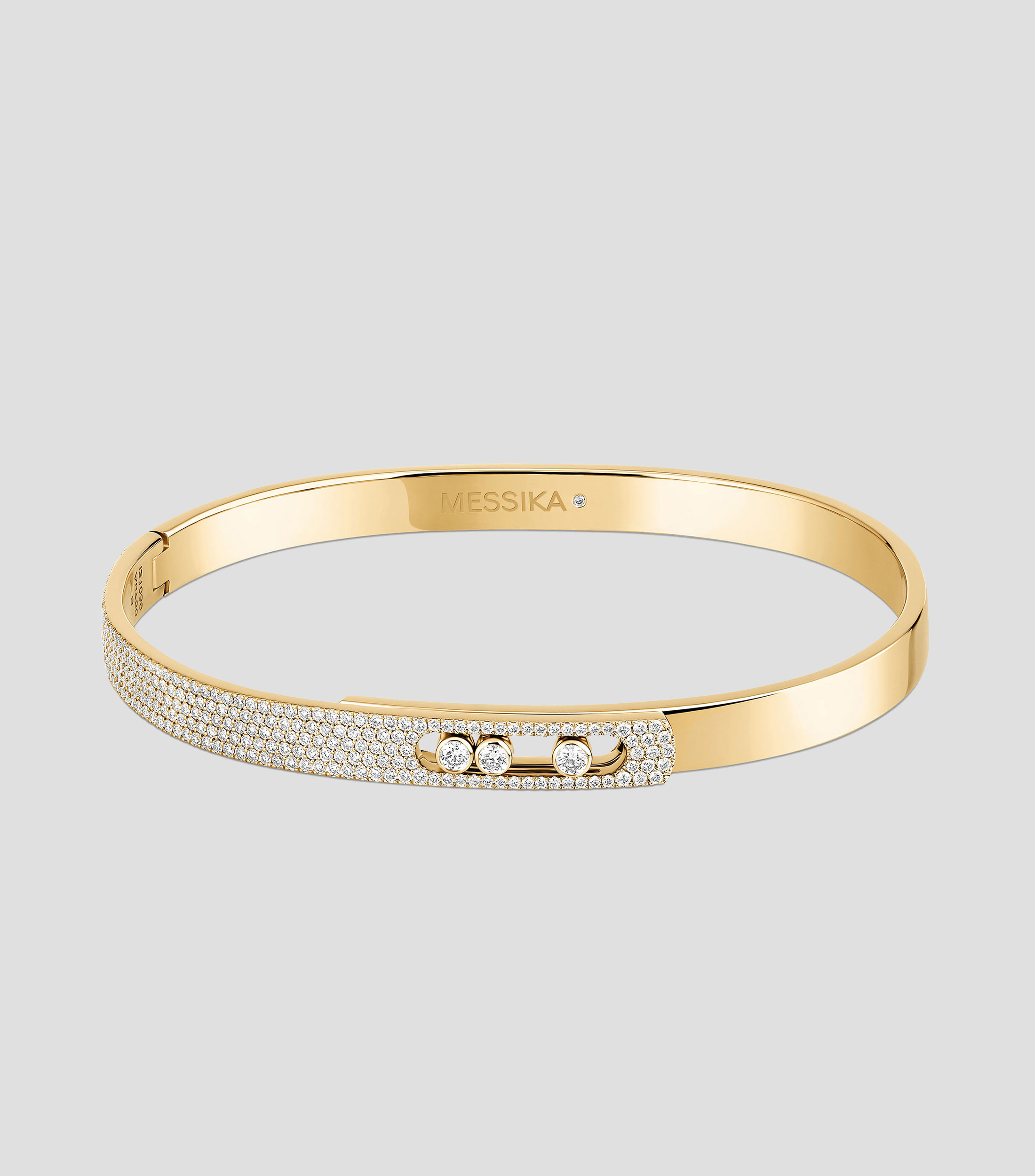 Brazalete en oro amarillo de 18 kilates con diamantes Move Noa PM Mujer