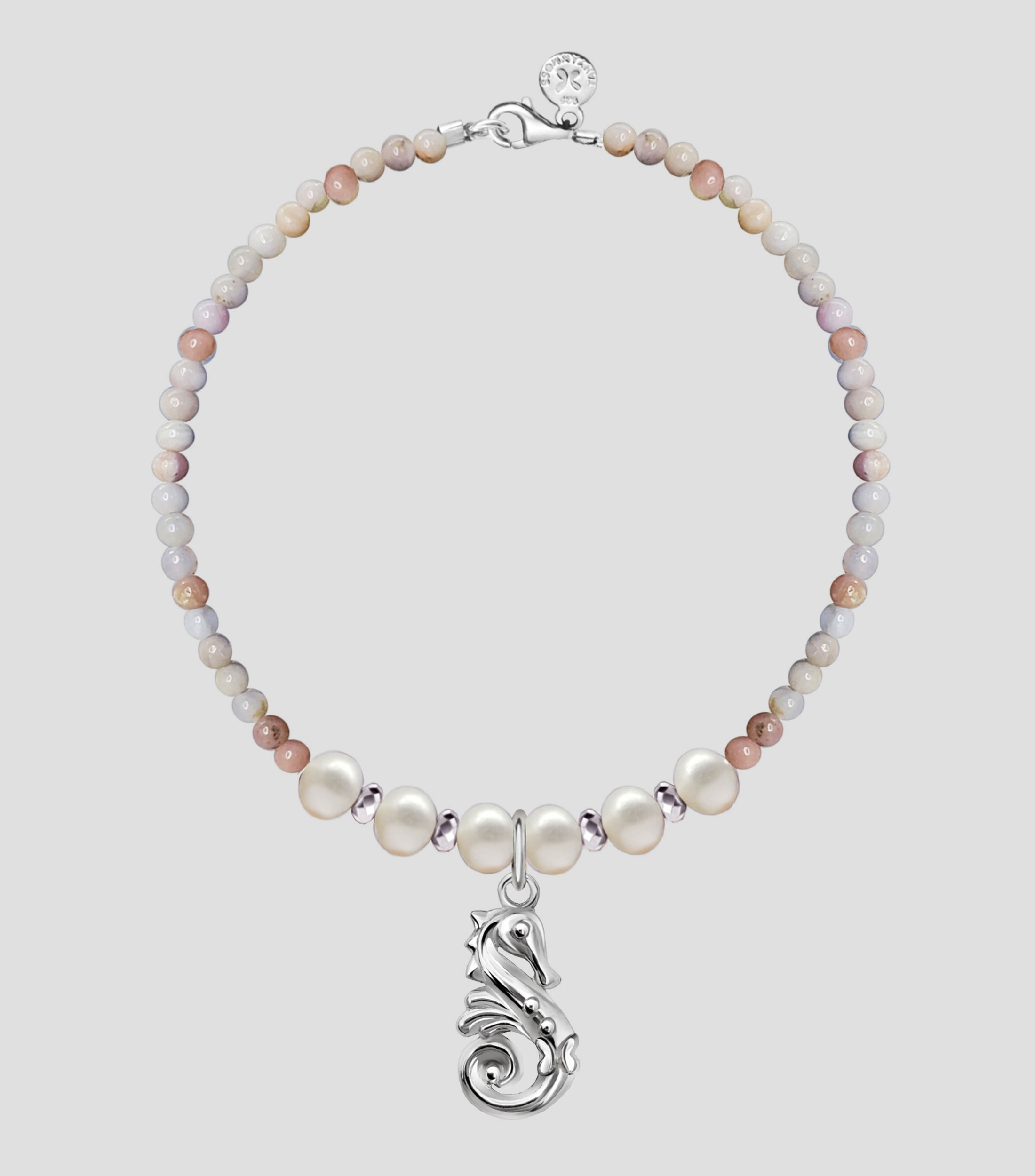 Pulsera Arrecife en plata .925 caballito de mar Mujer