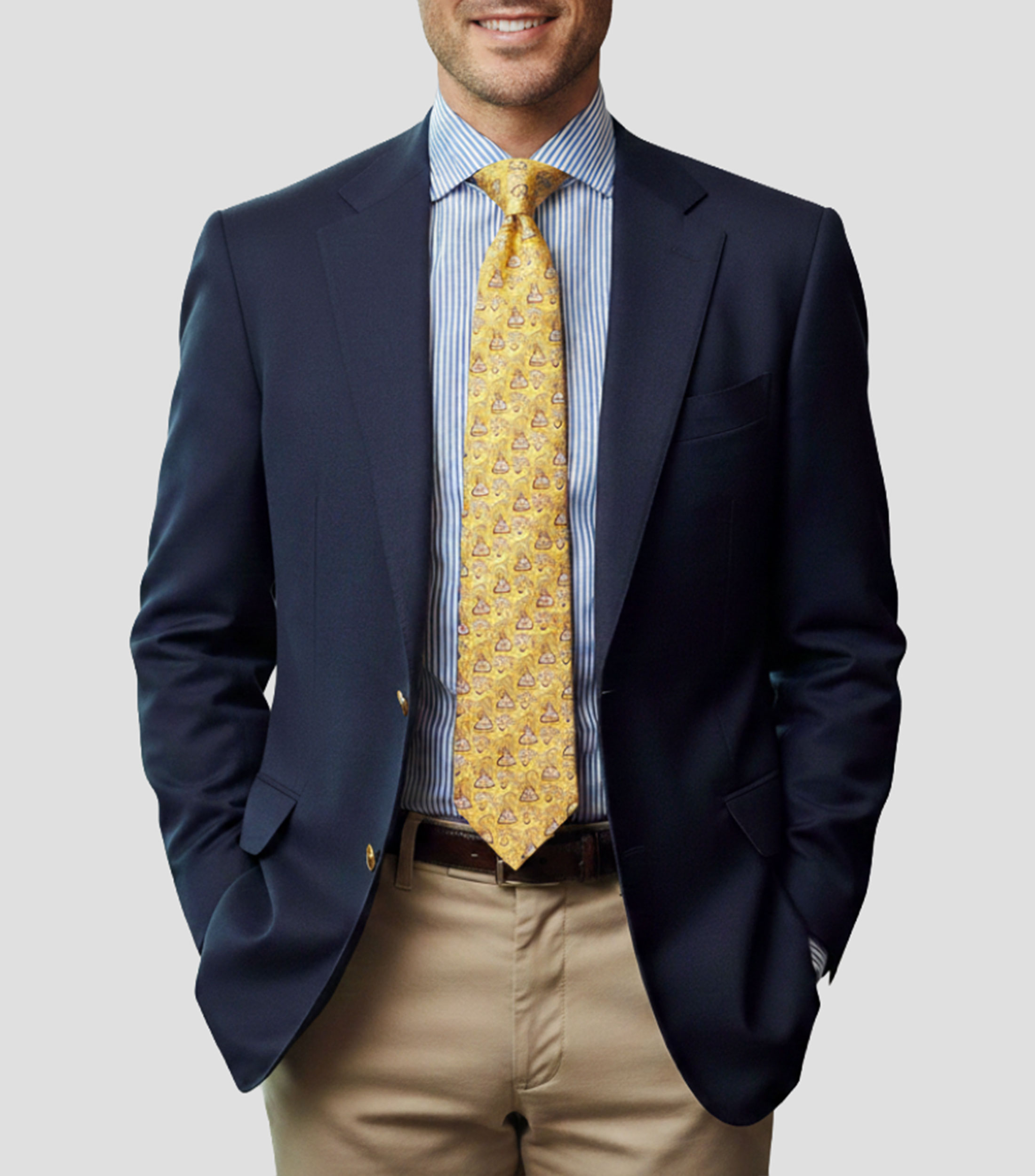 Corbata ancha de seda estampada