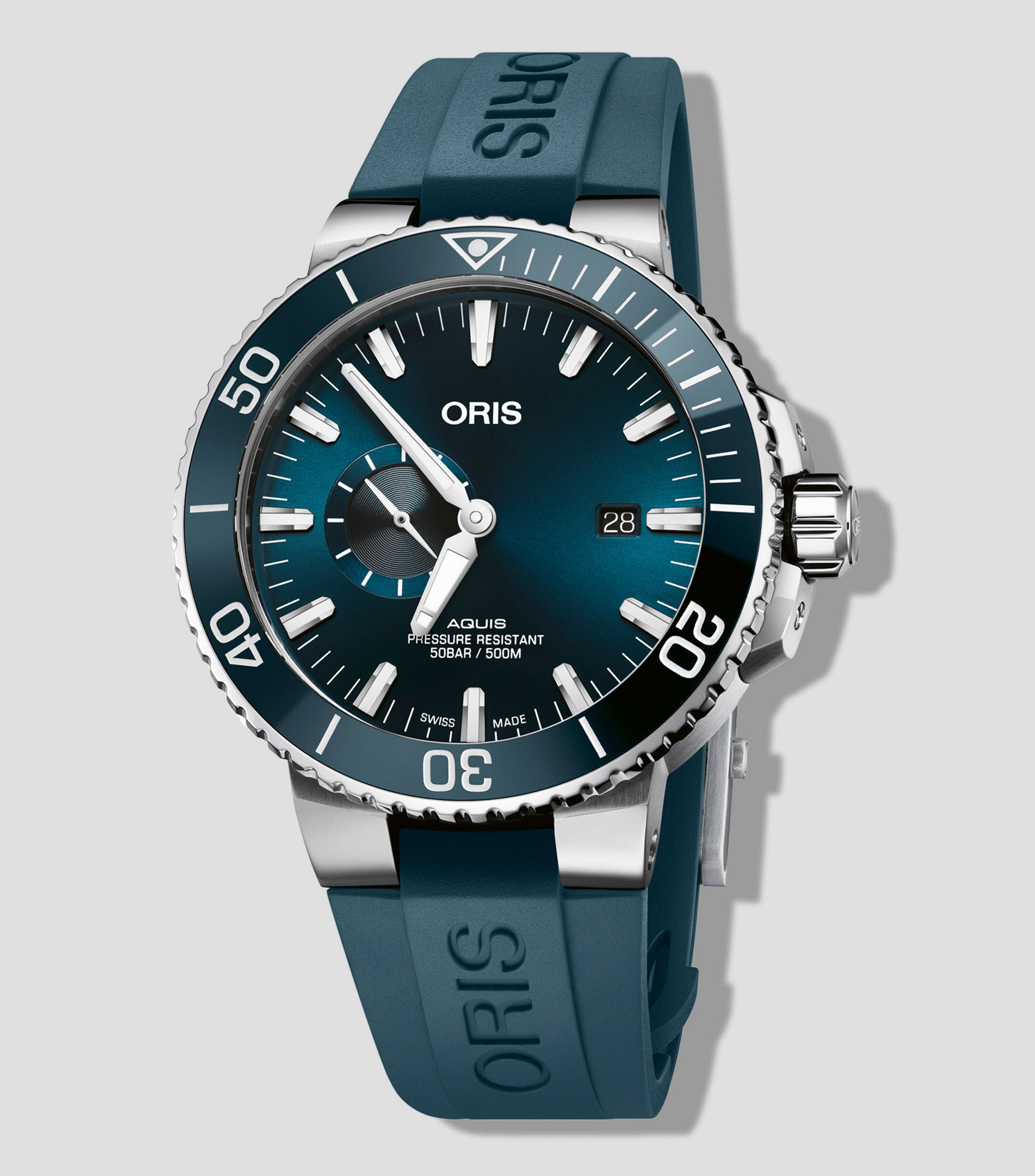 Reloj para hombre Aquis casual plateado, azul