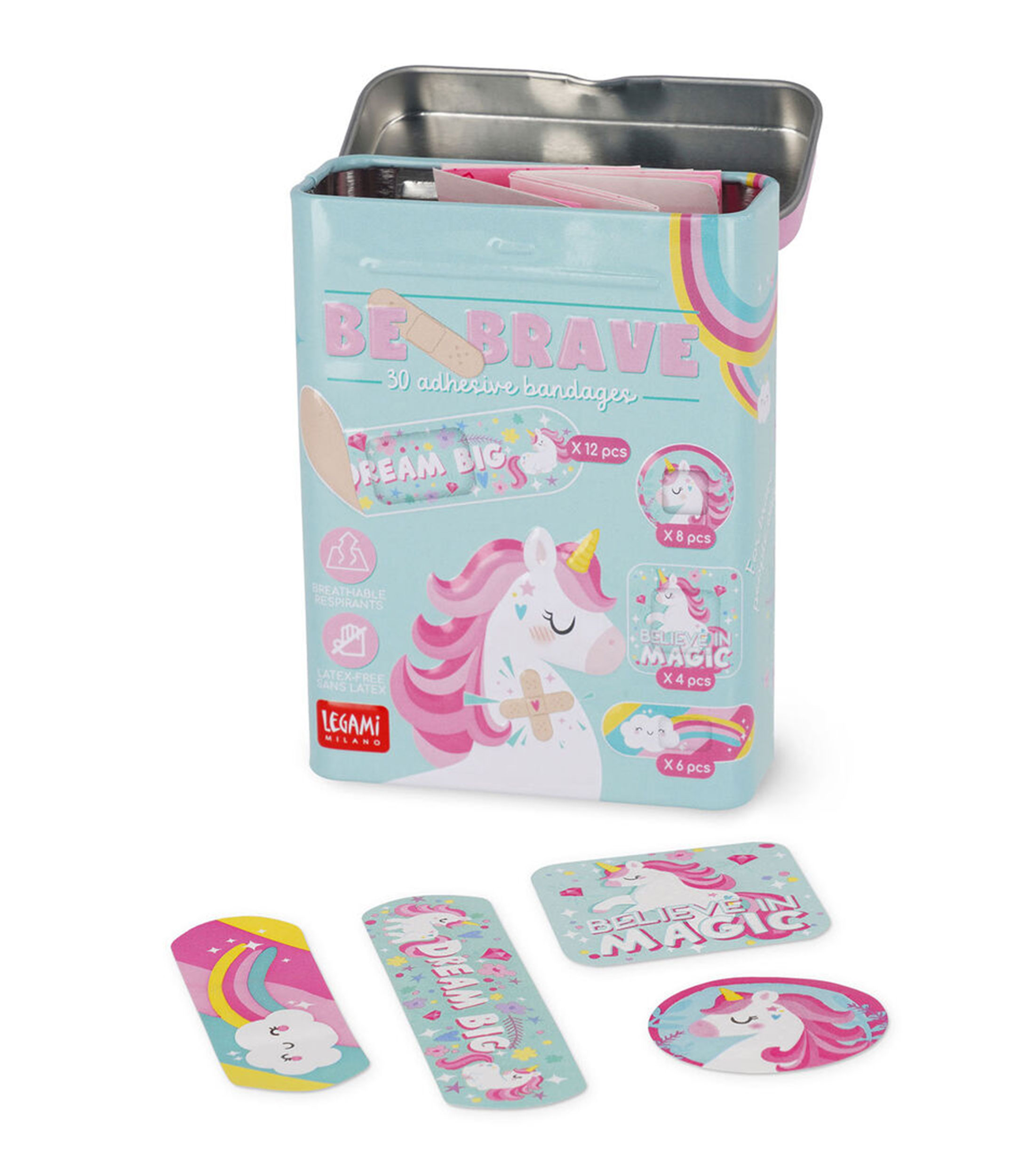 Set de 30 vendas adhesivas Unicornio Niños