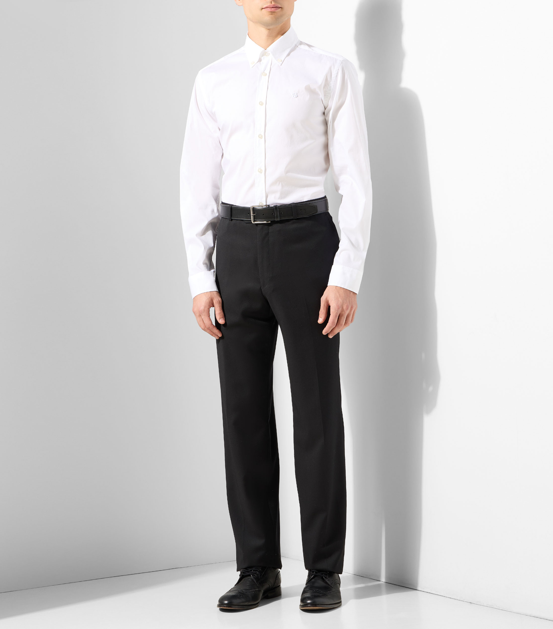 Camisa lisa manga larga Hombre