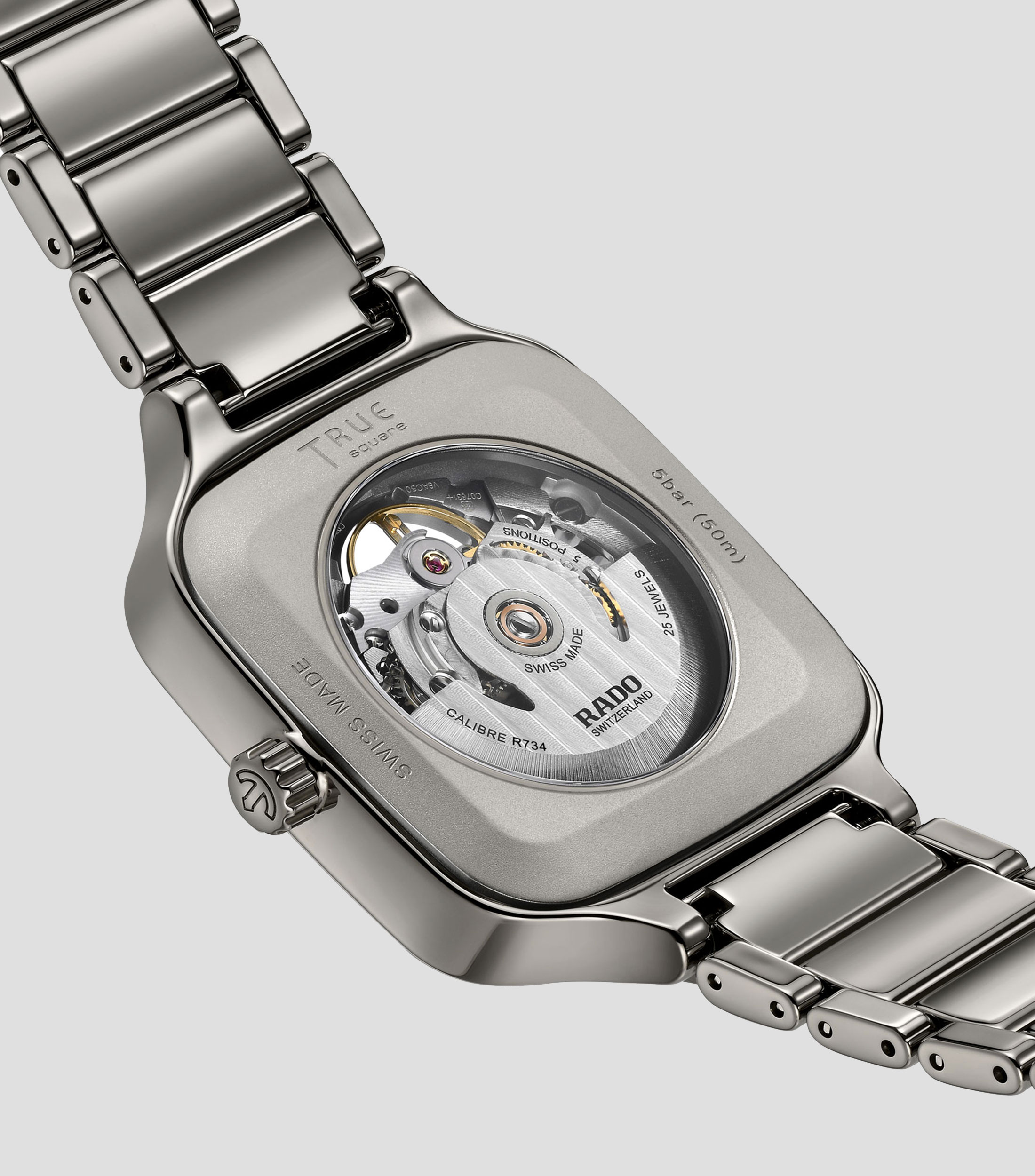 Reloj Unisex True Square Diamonds casual plateado