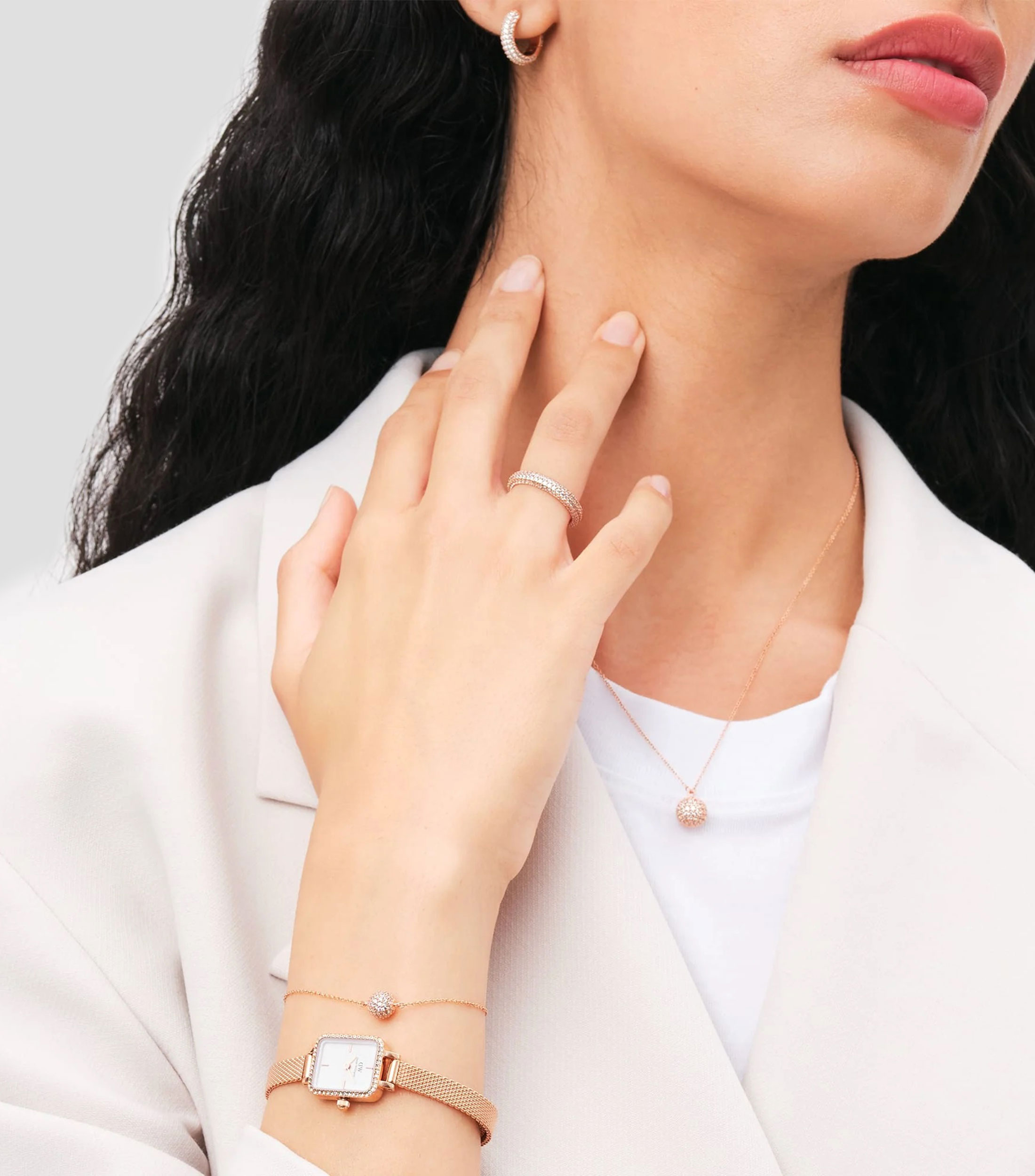 Anillo con cristales Mujer