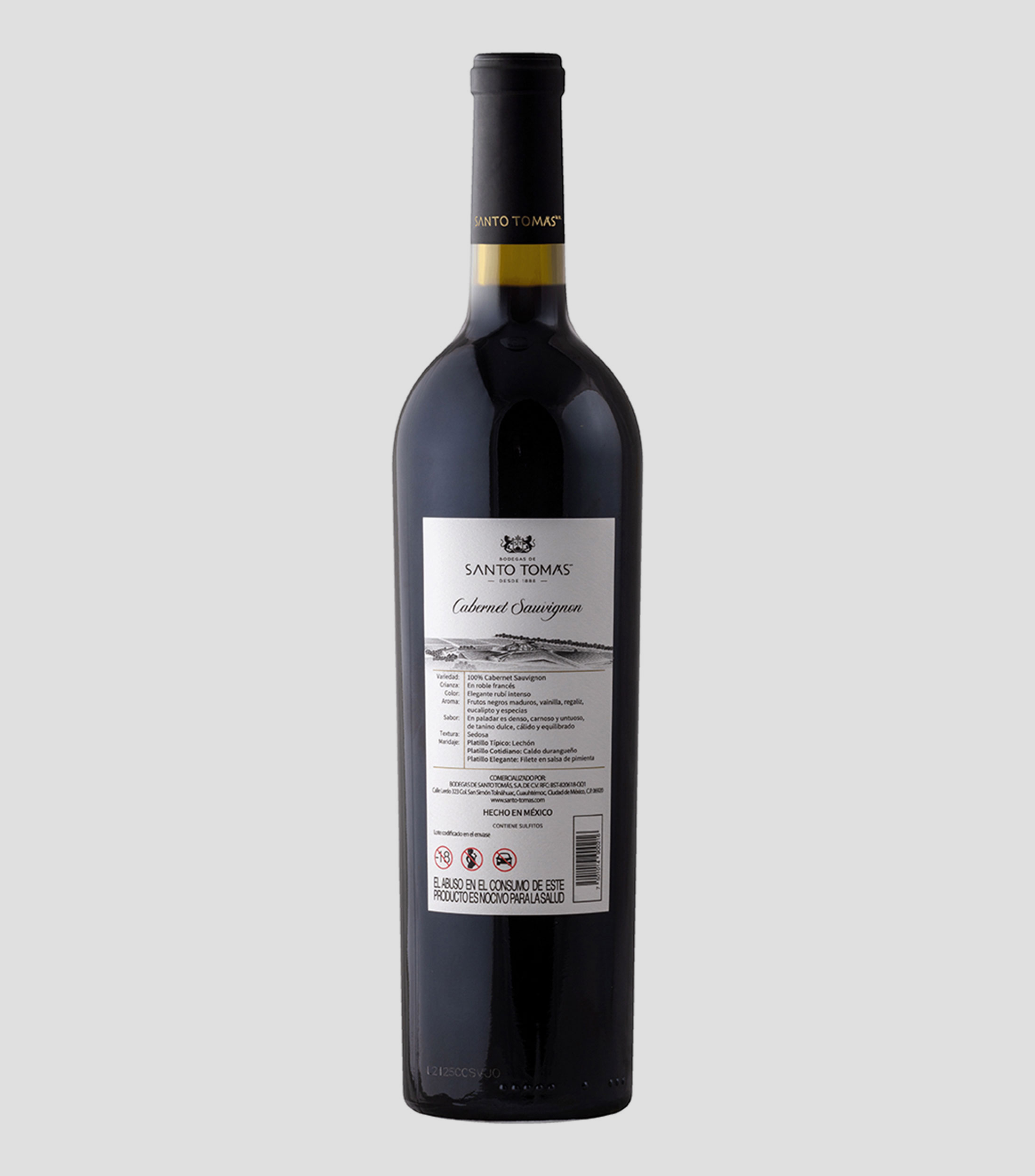 Vino Tinto Cabernet Sauvignon, México, 750 ml