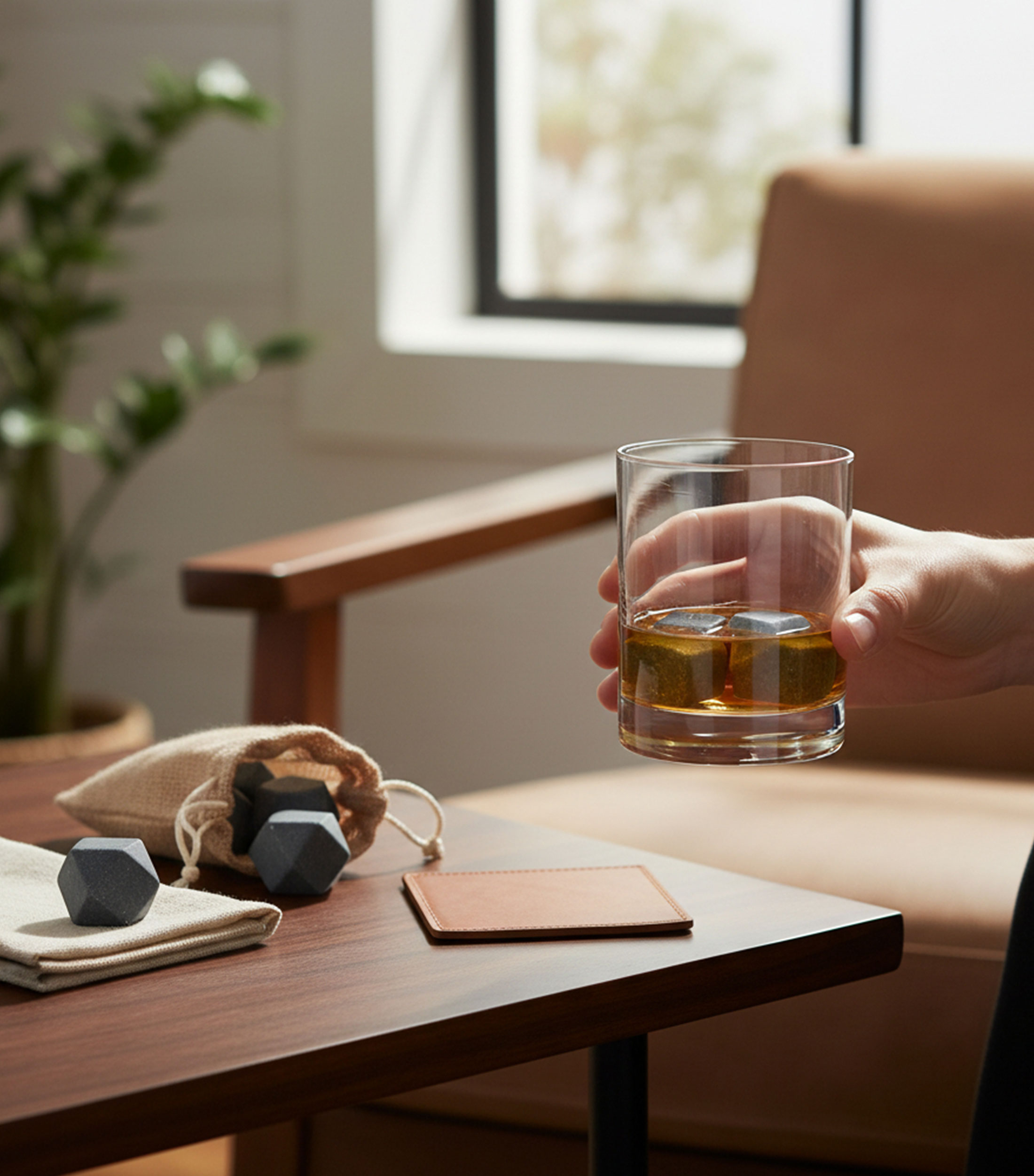 Set cubos enfriadores hexagonales para Whisky
