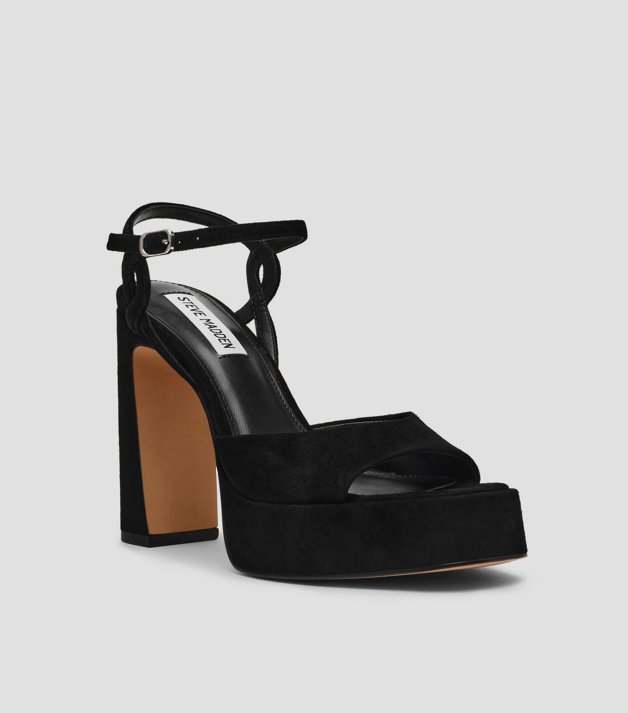 Sandalias con tacón alto cuadrado Mujer