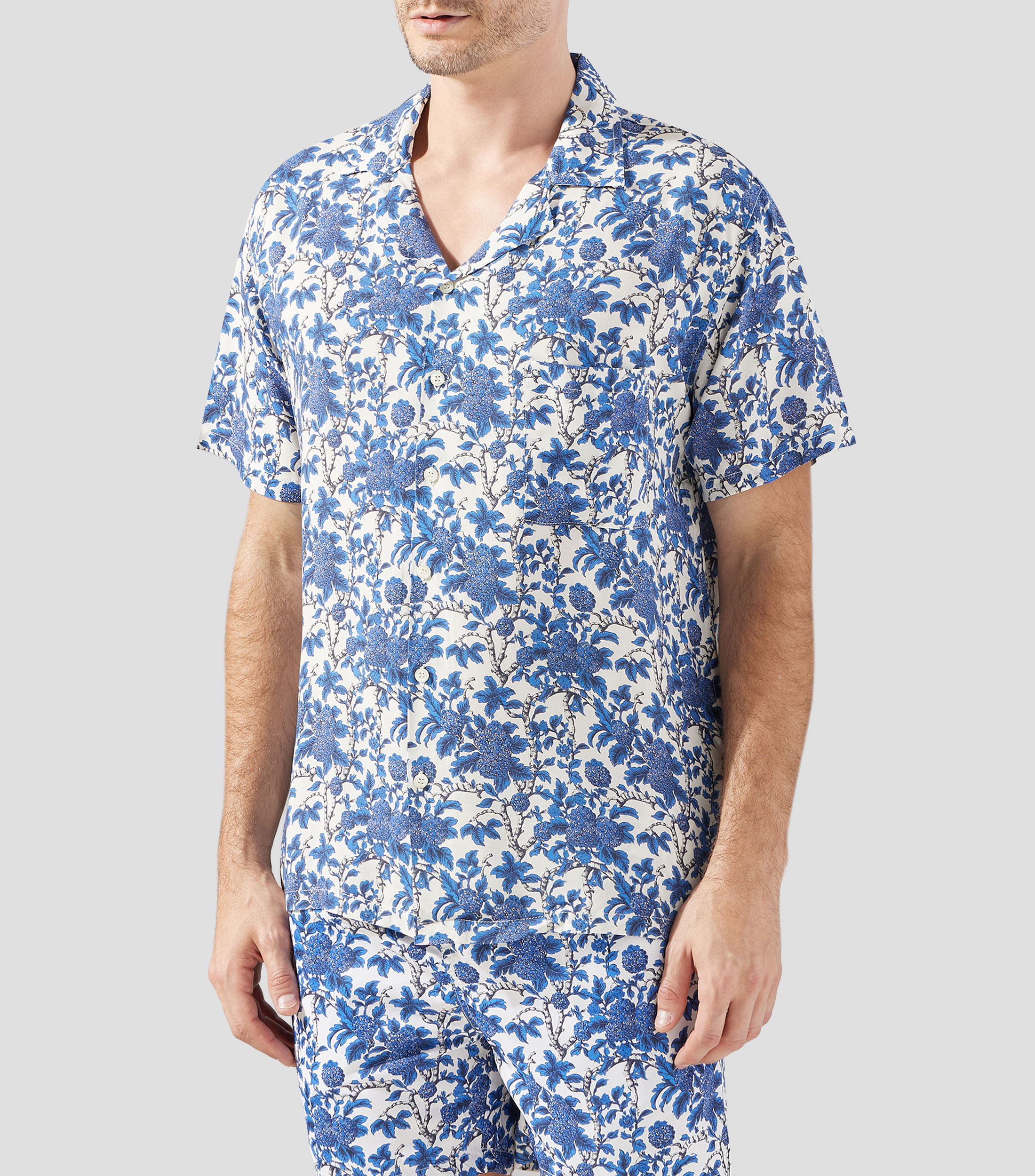 Camisa fantasía manga corta de playa Hombre