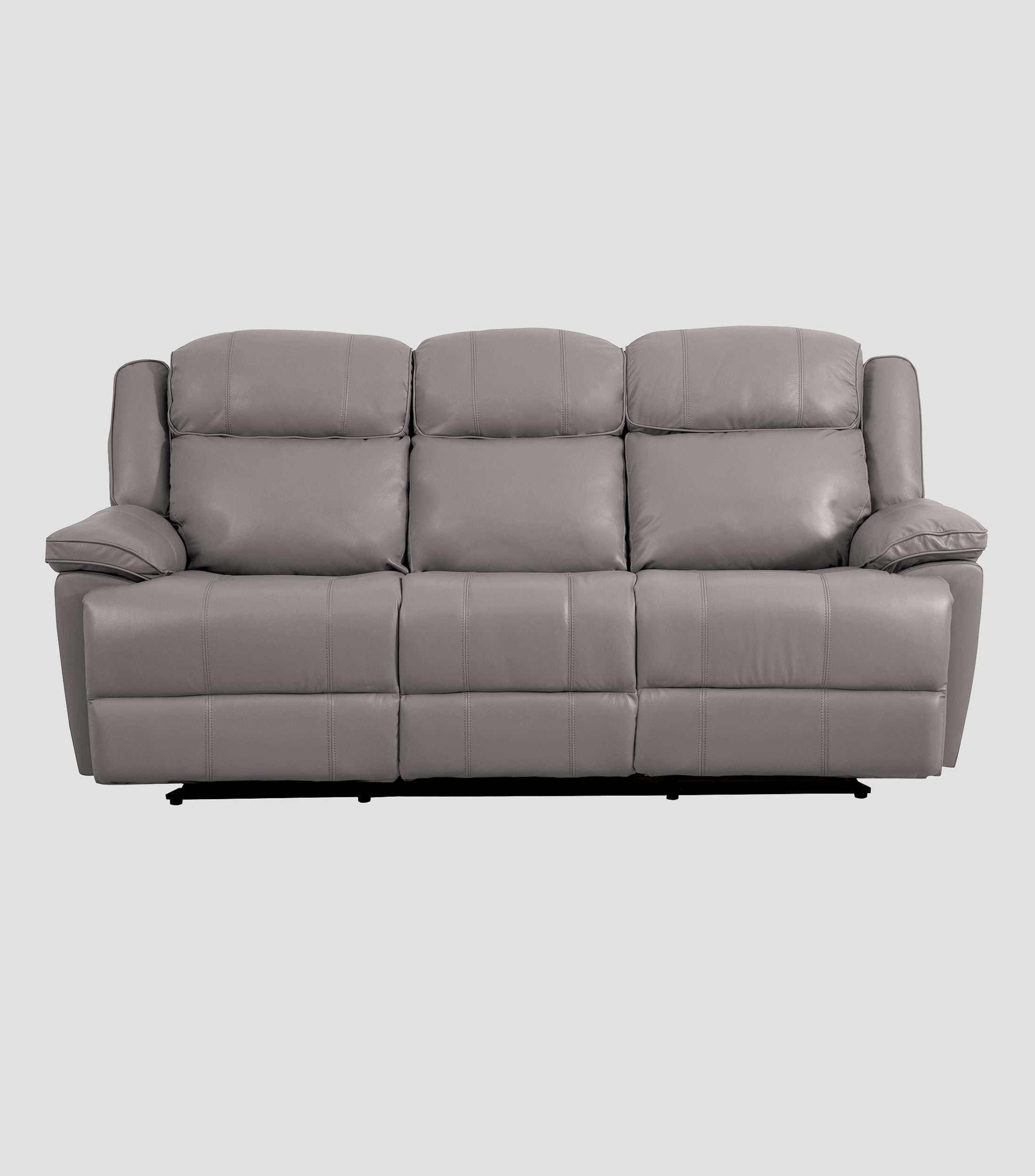 Sofa Reclinable Emma en Piel Gris