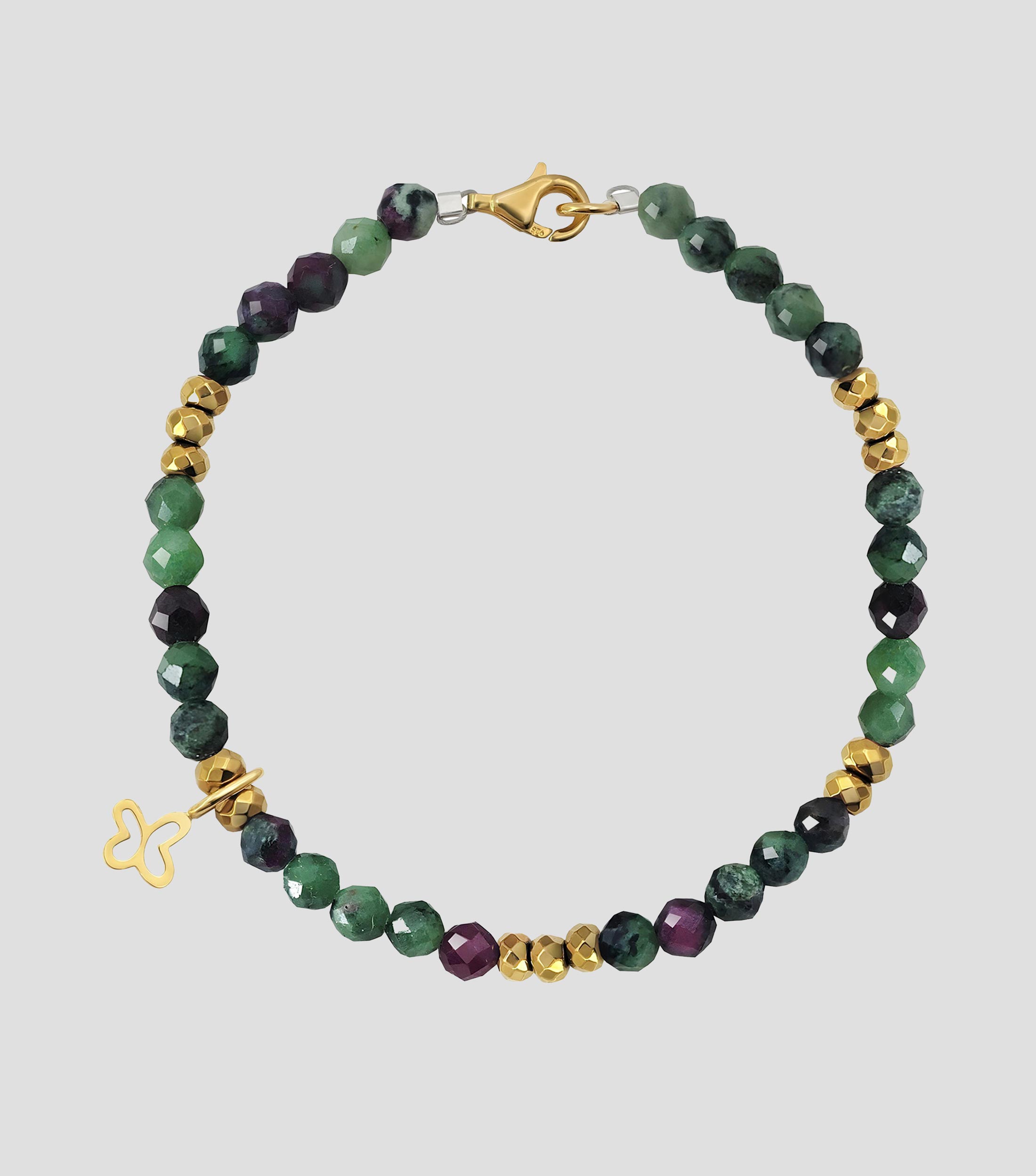 Pulsera en Plata .925 con rubí zoisita Mujer