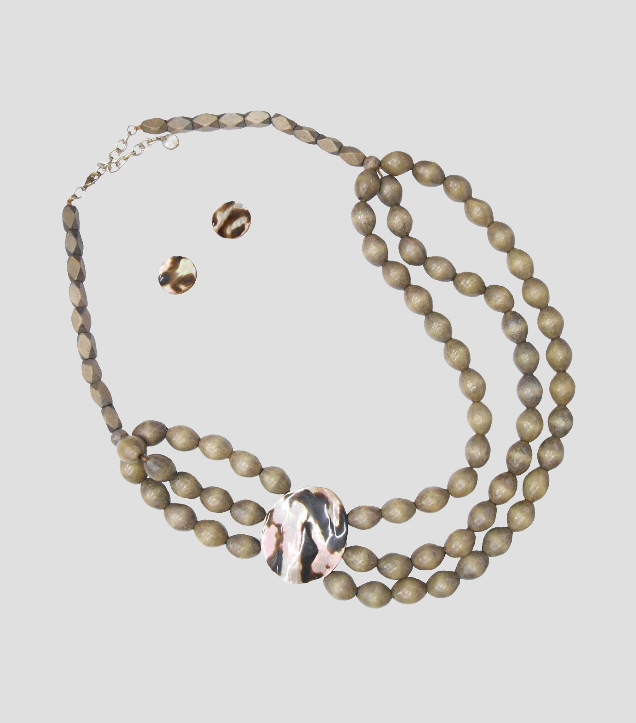 Set collar y aretes Mujer