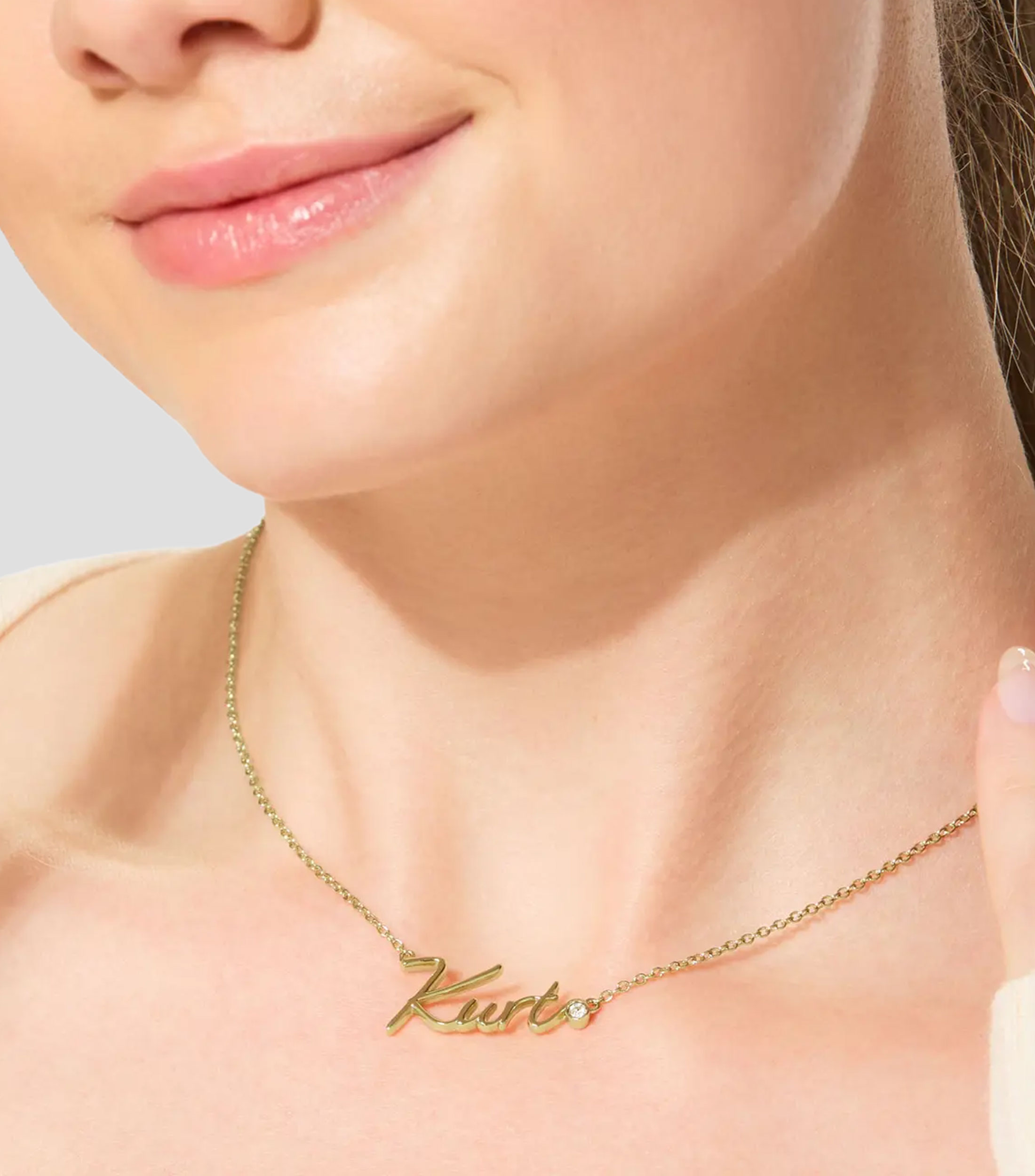 Collar Kurt Script con cristal Mujer