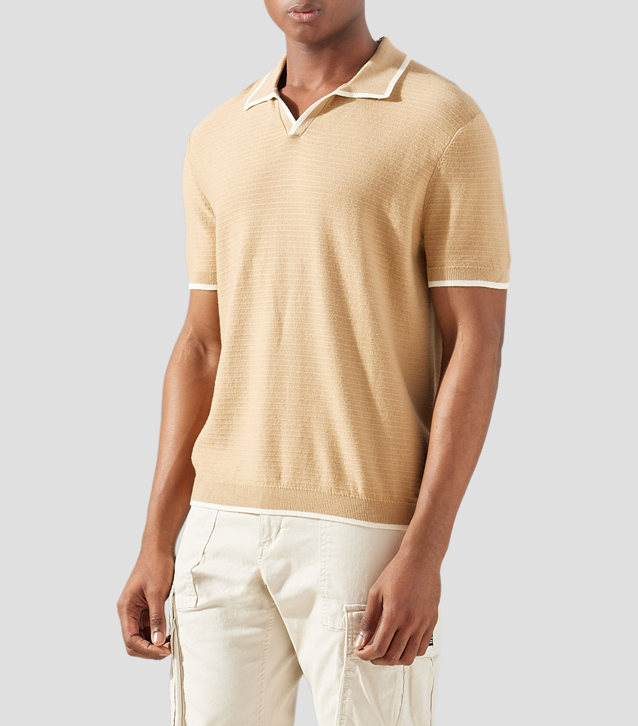 Playera tipo polo manga corta fantasía Hombre