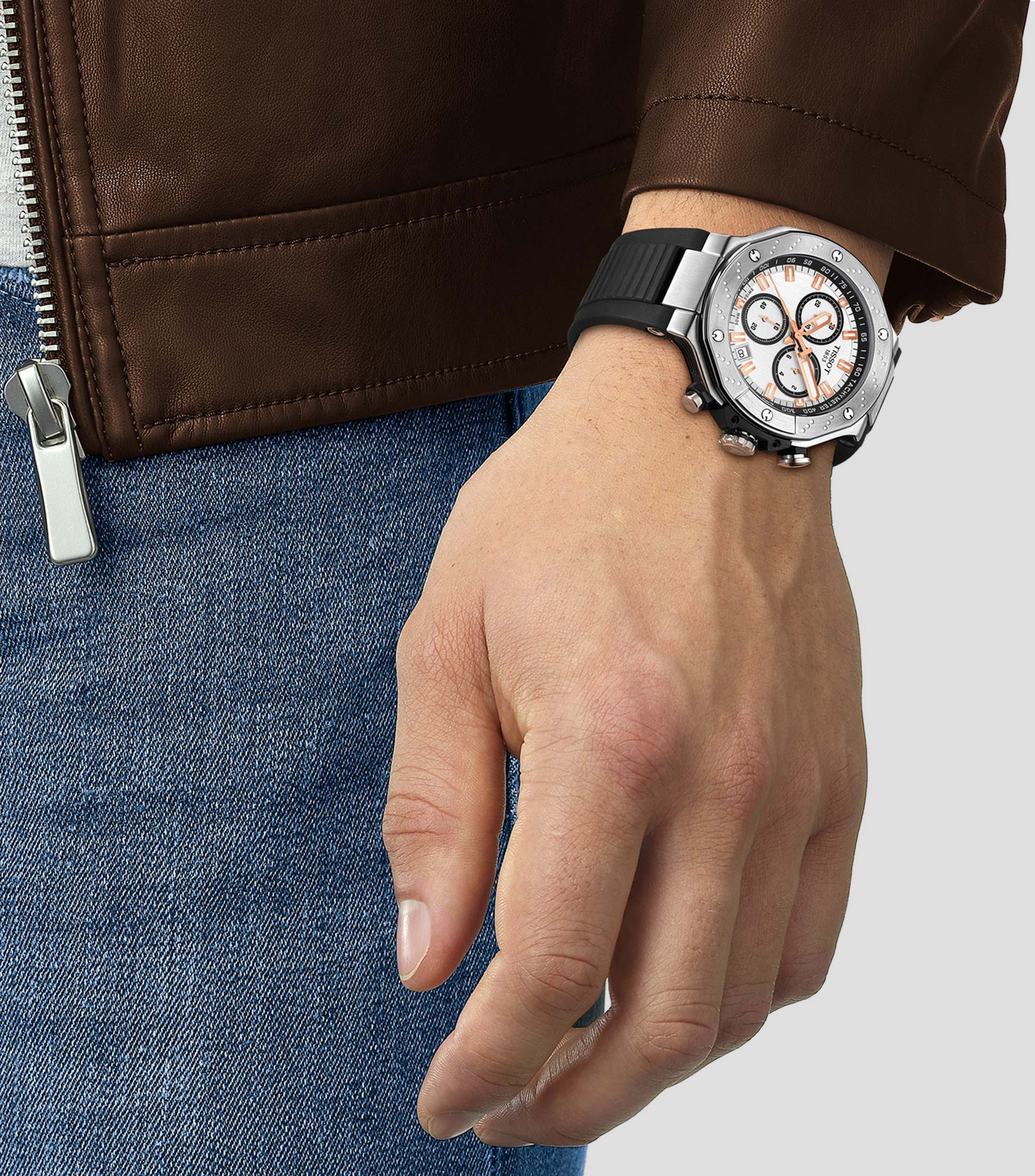 Reloj para Hombre T-Race Chronograph Casual, Plata