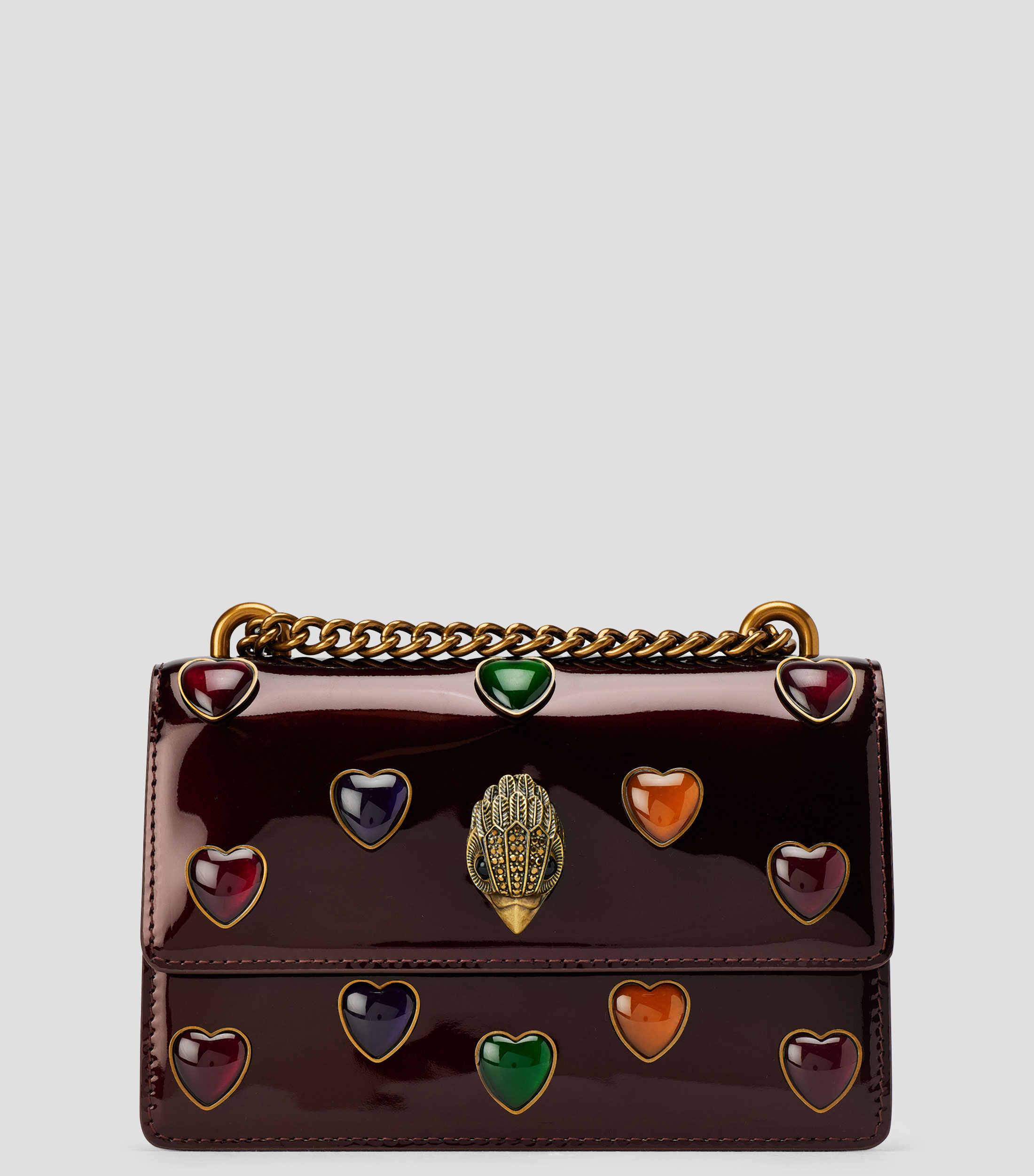 Bolsa crossbody en piel Shoreditch con corazones Mujer
