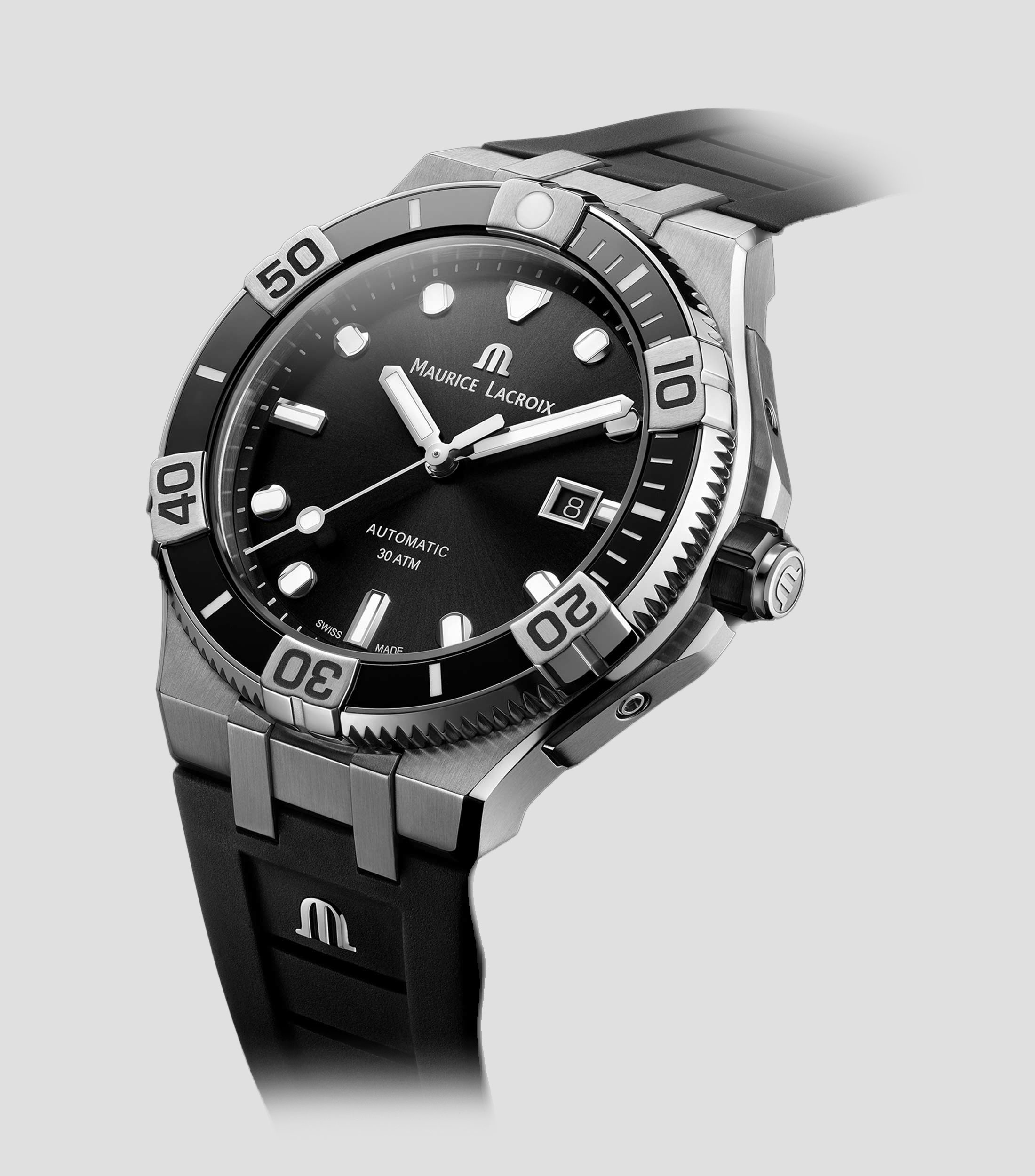 Reloj para hombre Aikon, Casual, Plateado, Negro