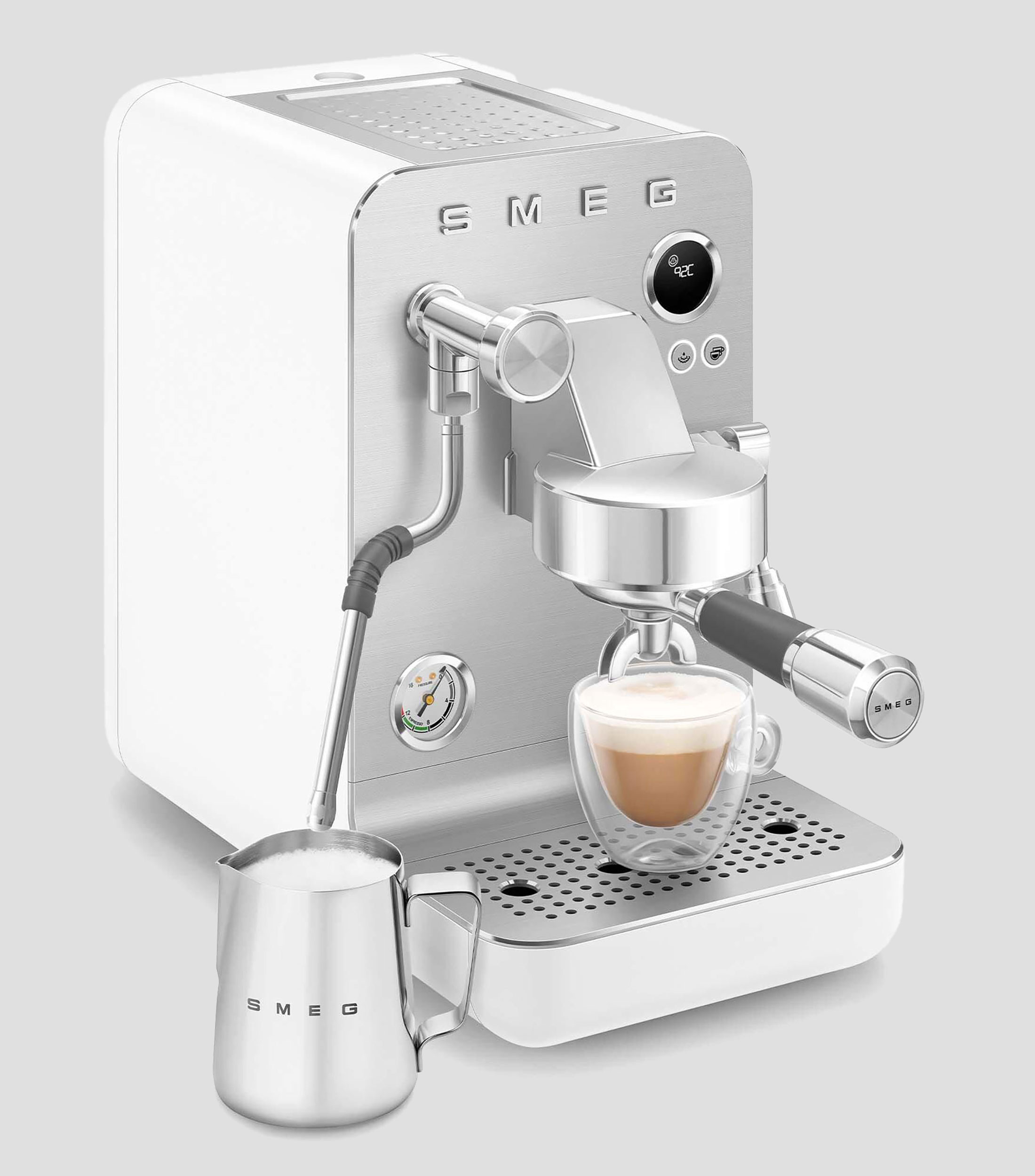 Cafetera Manual Pro EMC02BLMUS para 12 tazas en Acero Inoxidable