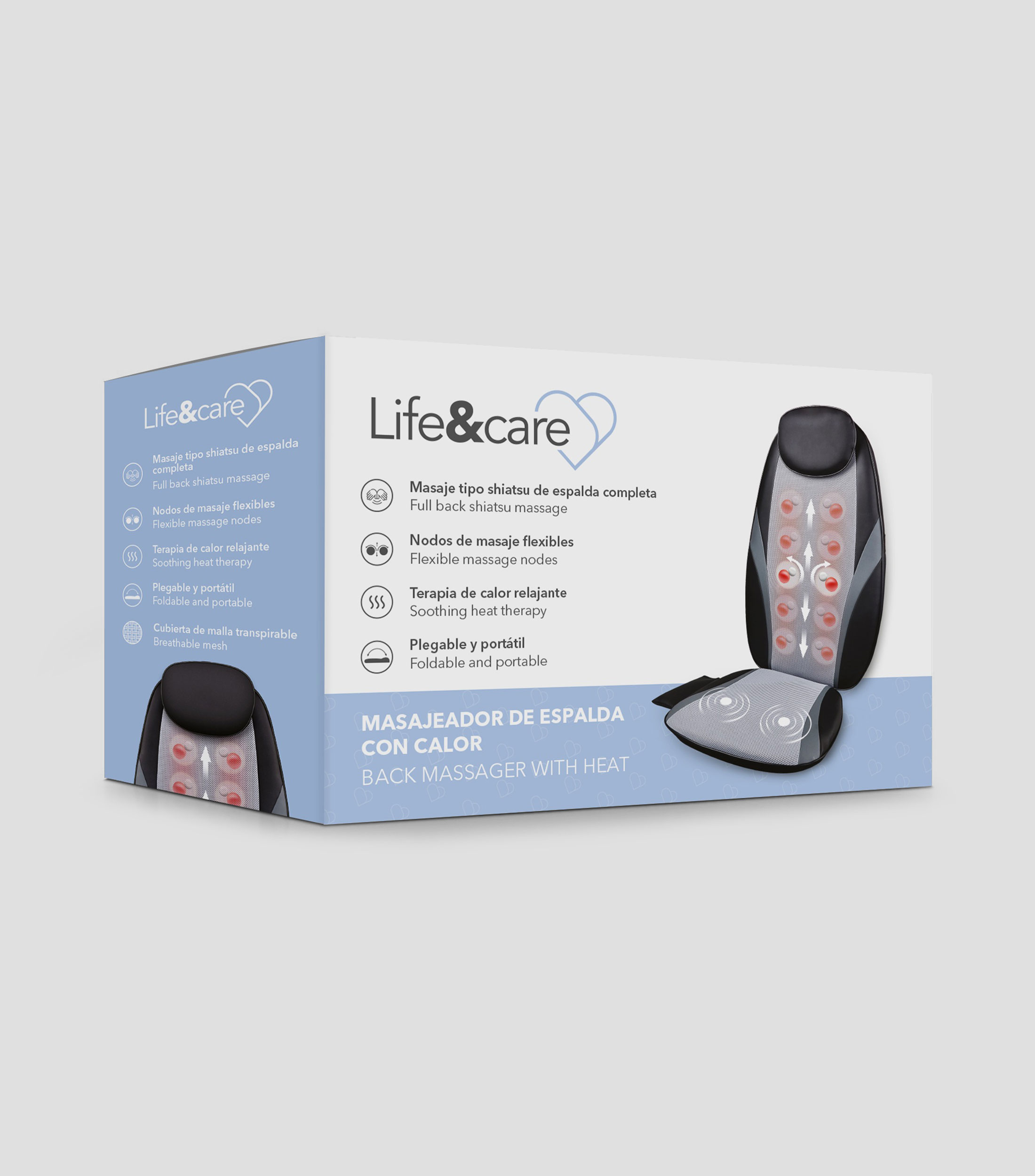 Asiento masajeador Shiatsu con calor