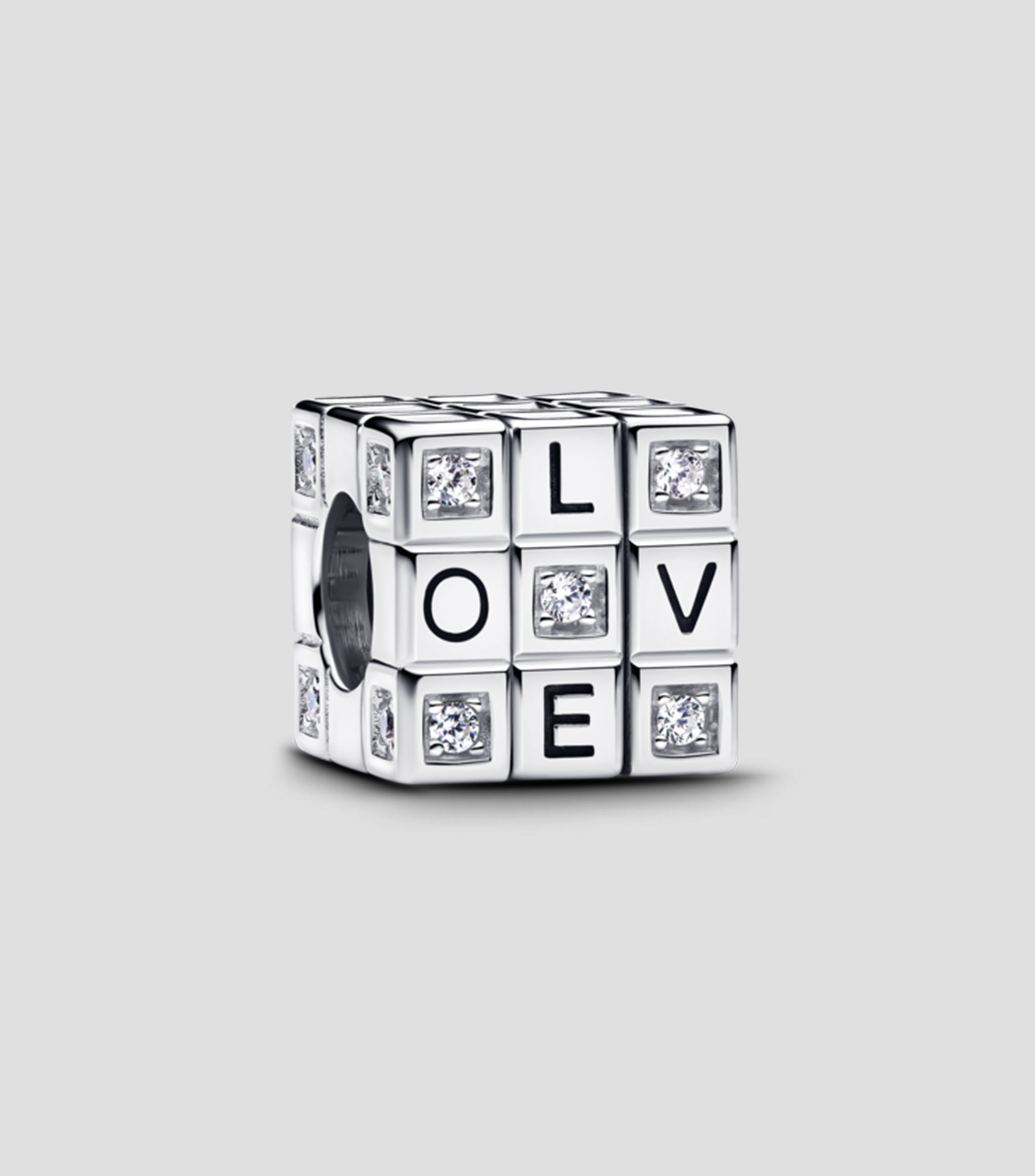 Charm en plata .925 cubo love Unisex