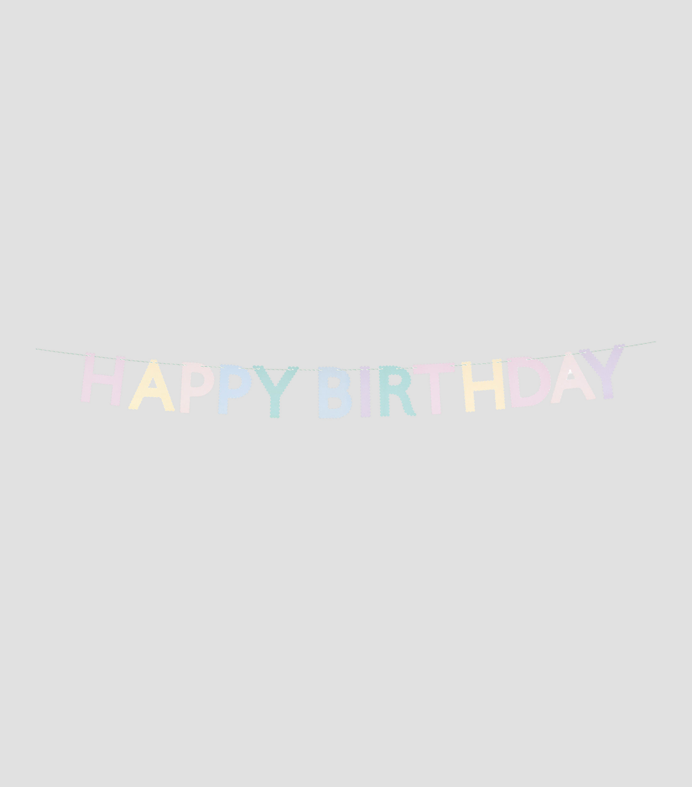 Guirnalda de cumpleaños - Scallop Pastel Happy Birthday Garland