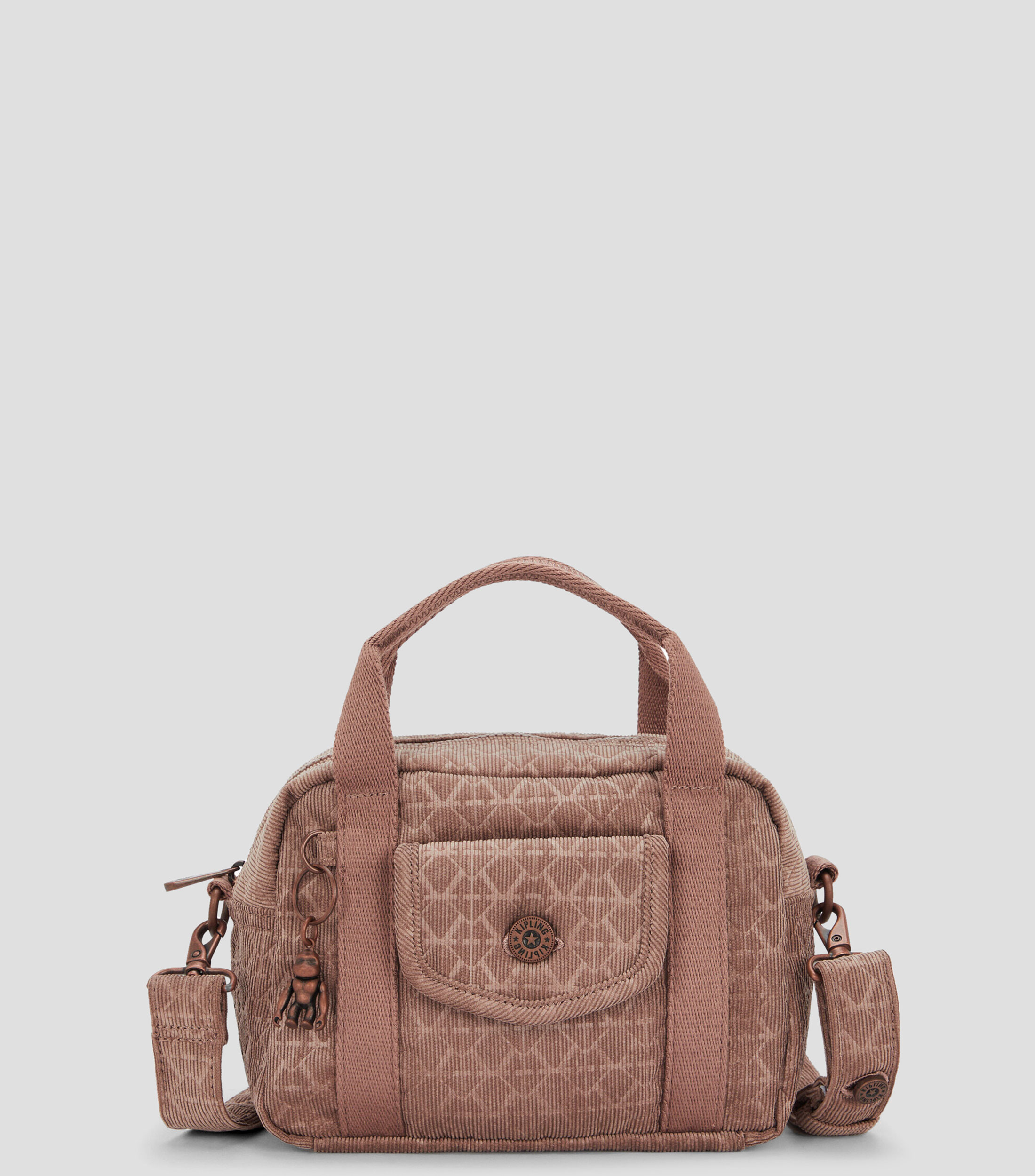Bolsa shoulder café Kazia estampada Niña