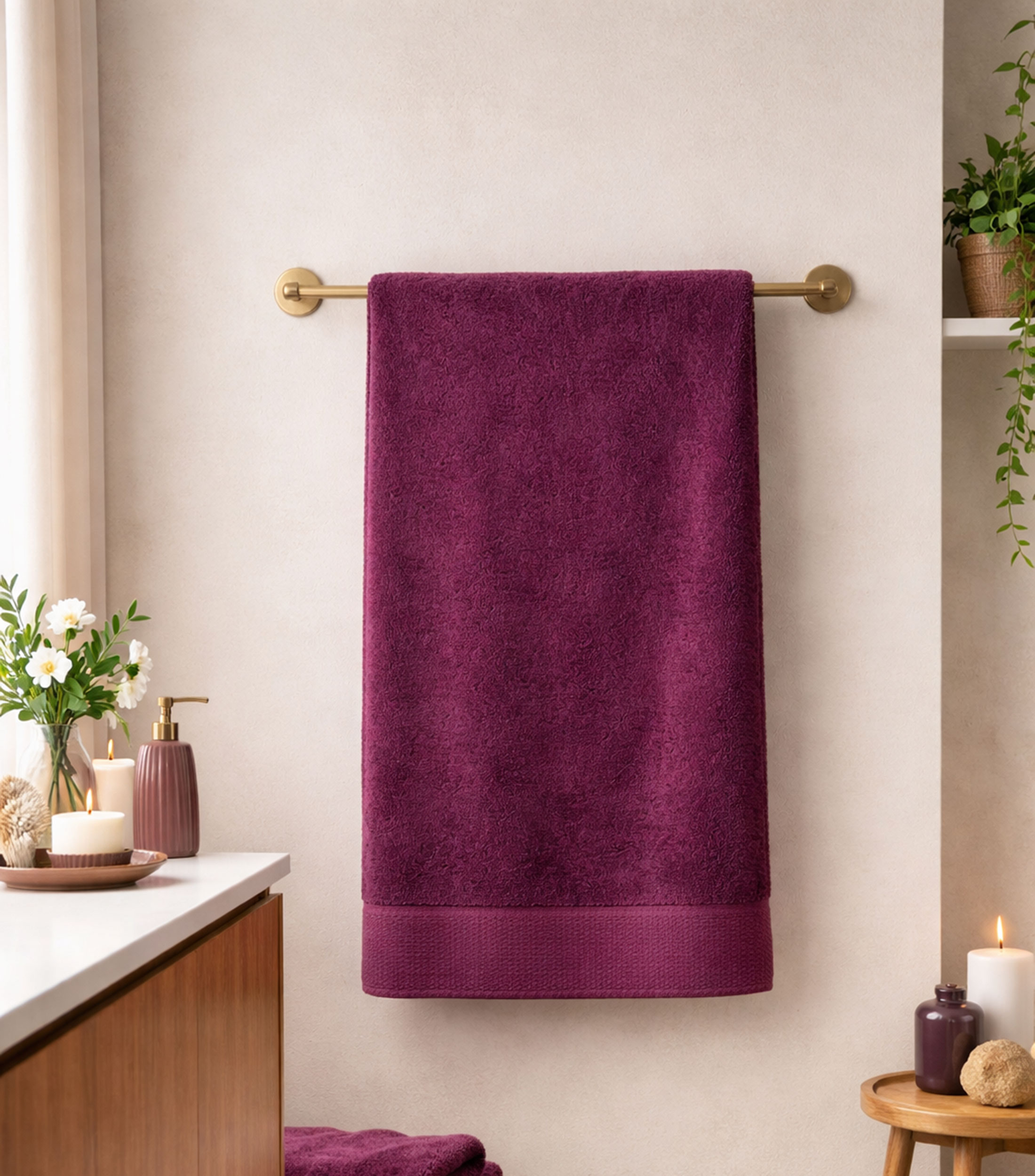 Toalla de baño vino