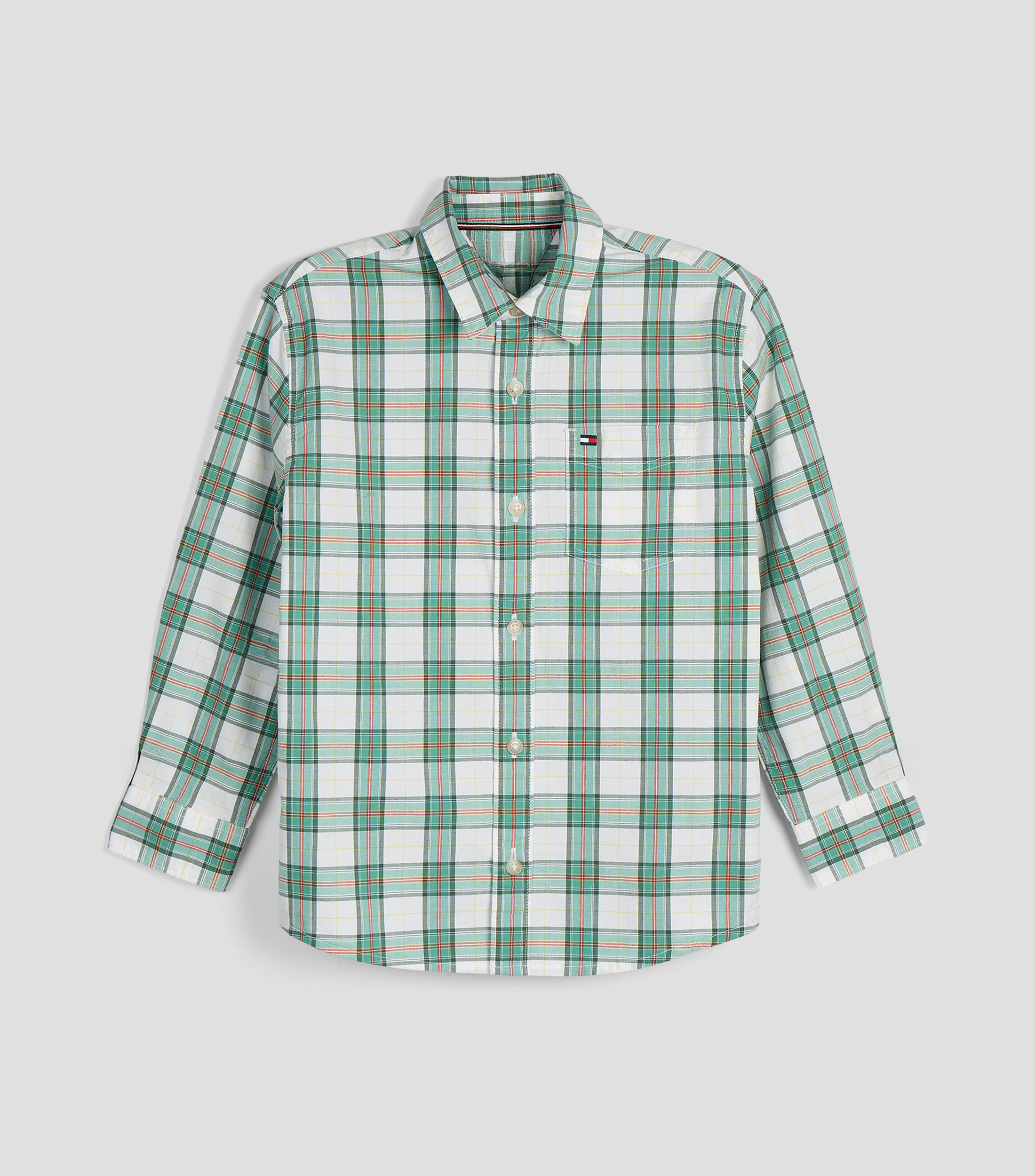 Camisa con cuadros manga larga Niño