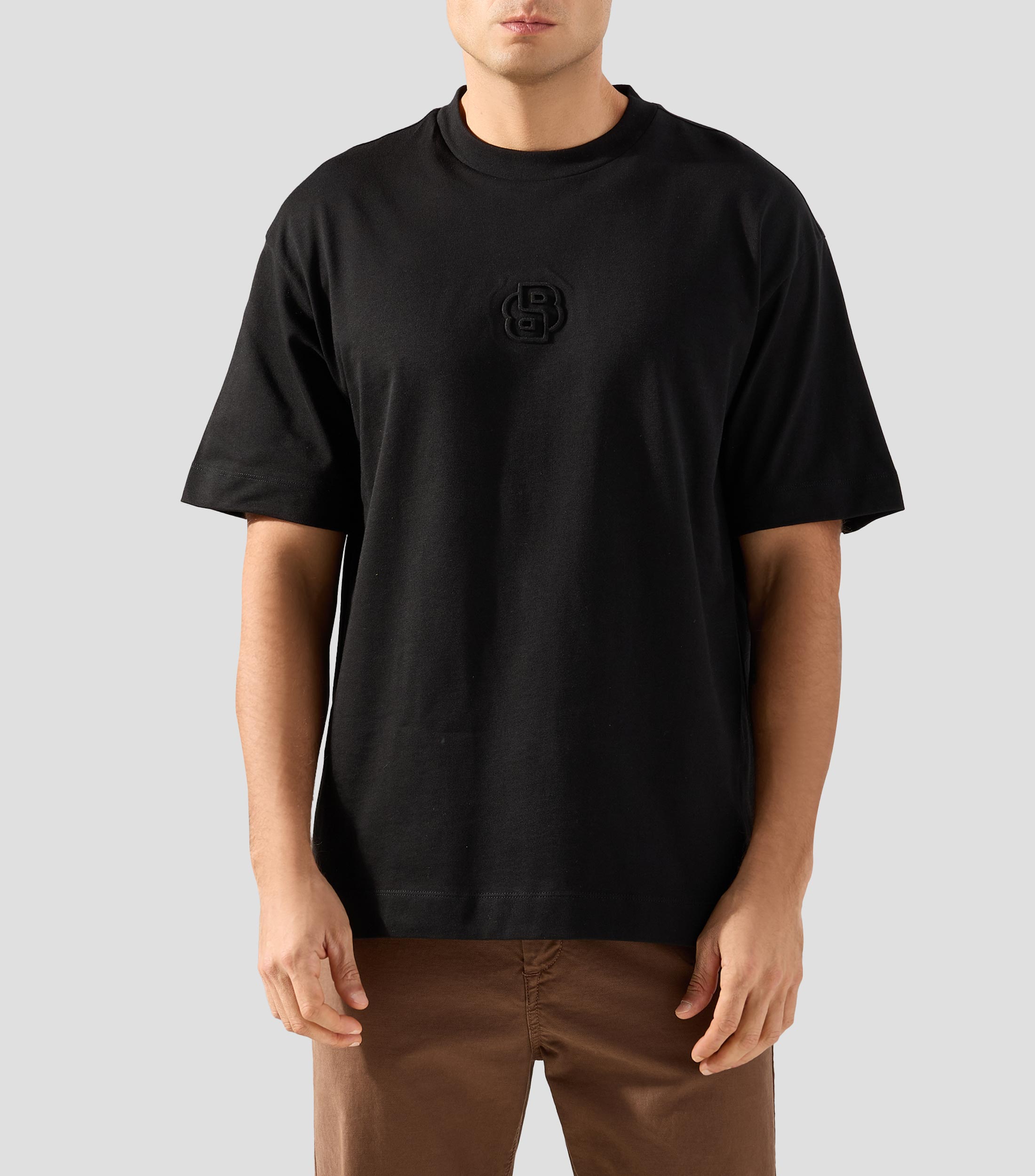 Playera cuello redondo manga corta estampada Hombre