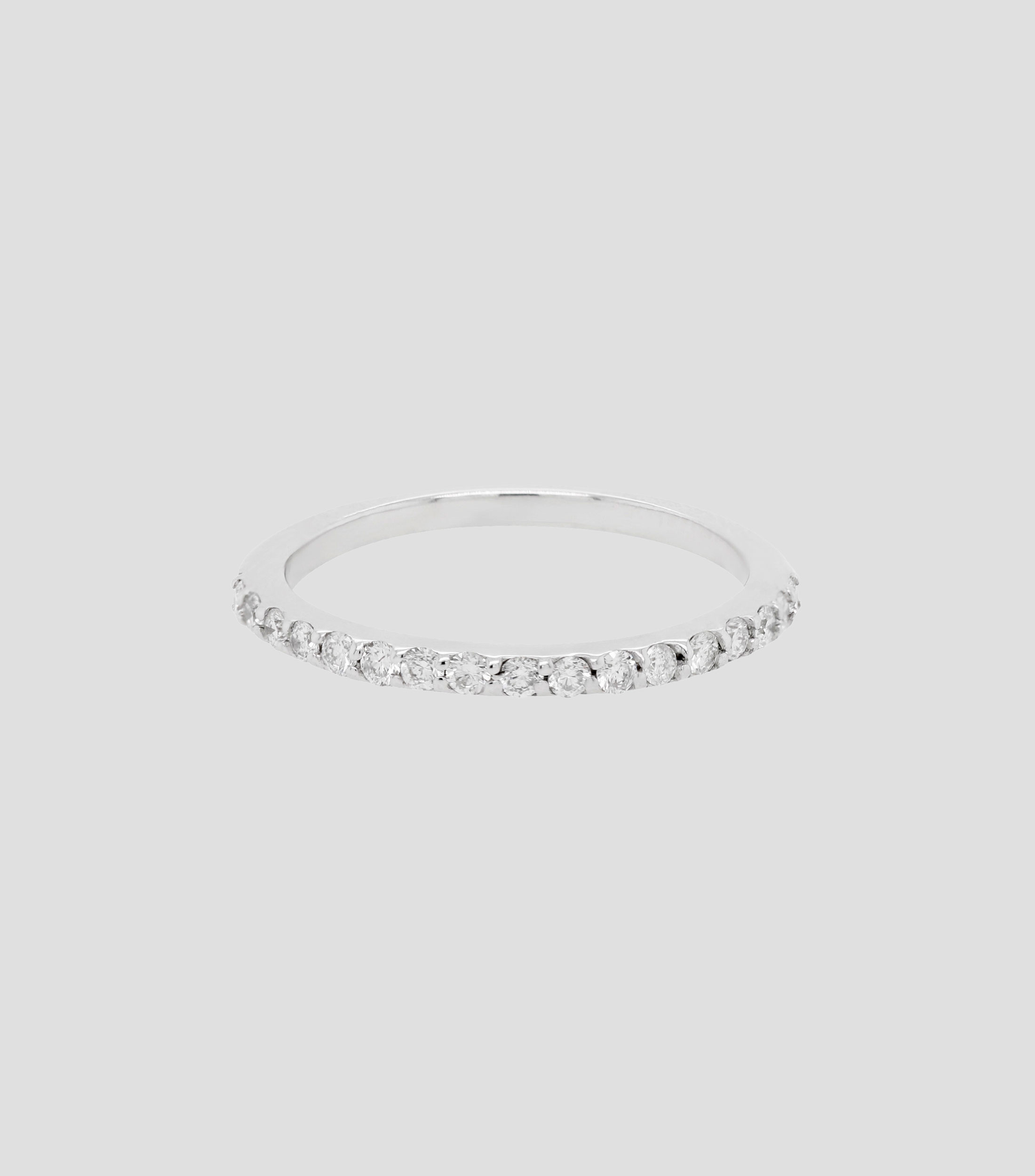 Anillo churumbela en oro blanco de 14 kilates con diamantes Mujer