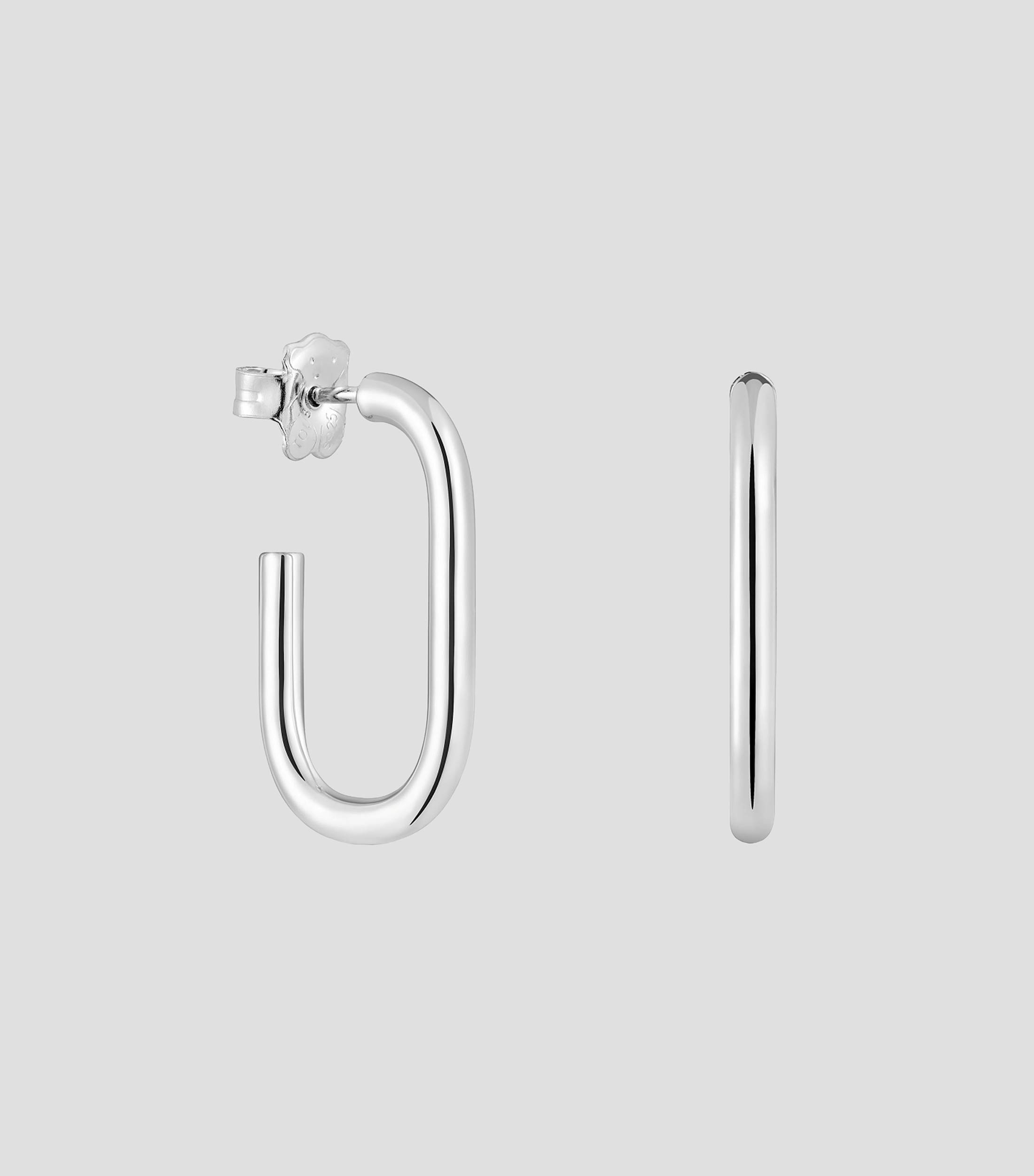 Aretes en Plata Aro largo Básicos Mujer