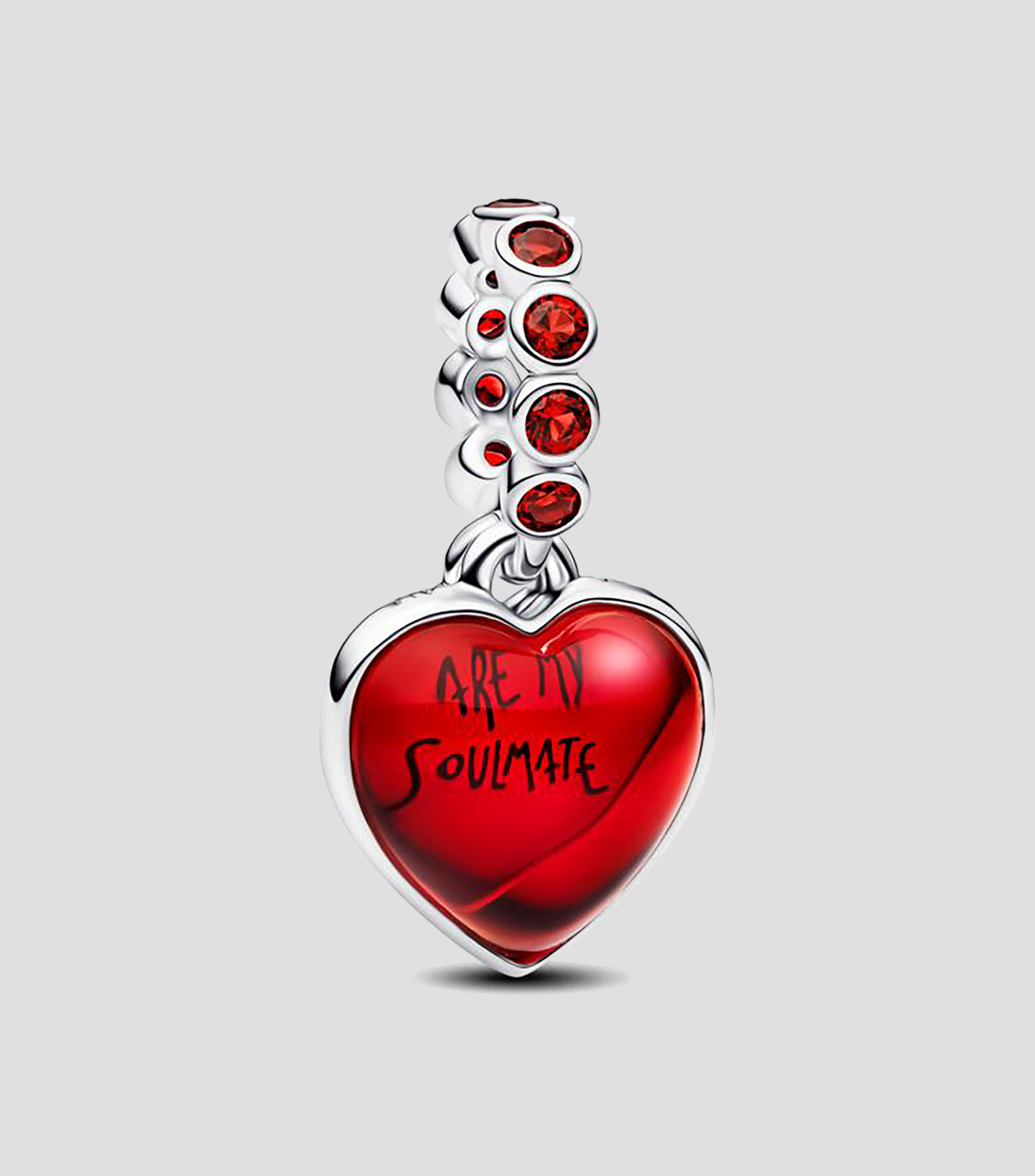 Charm de corazón en plata .925 con cristal Murano Mujer