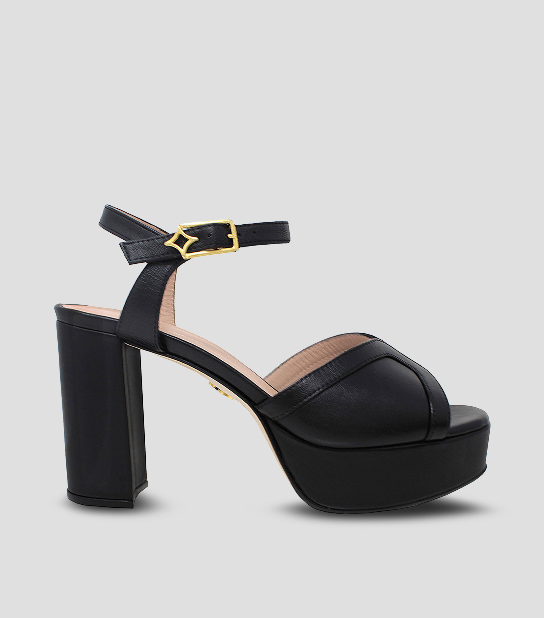 Sandalias con tacón de media luna Mujer