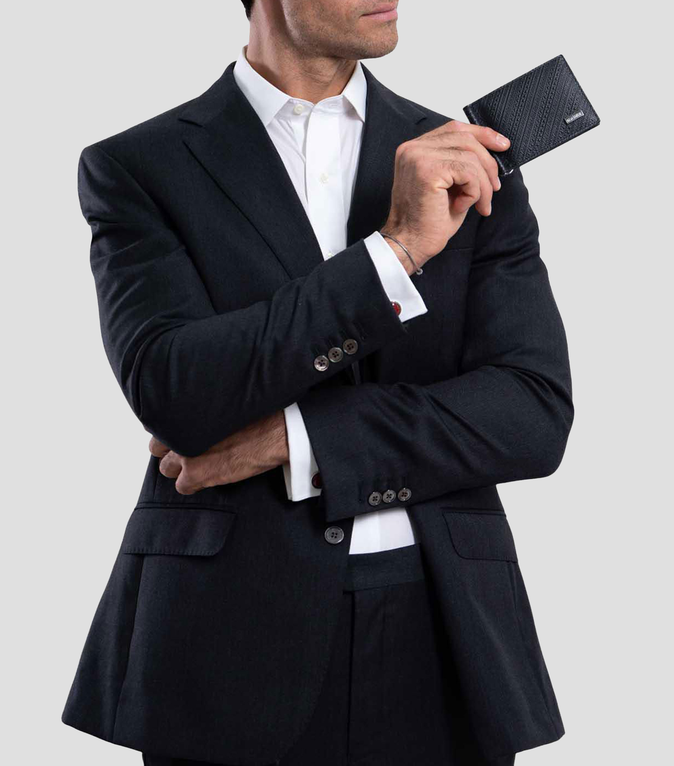 Cartera bifold en piel Grecas Prehispánicas fantasía Hombre