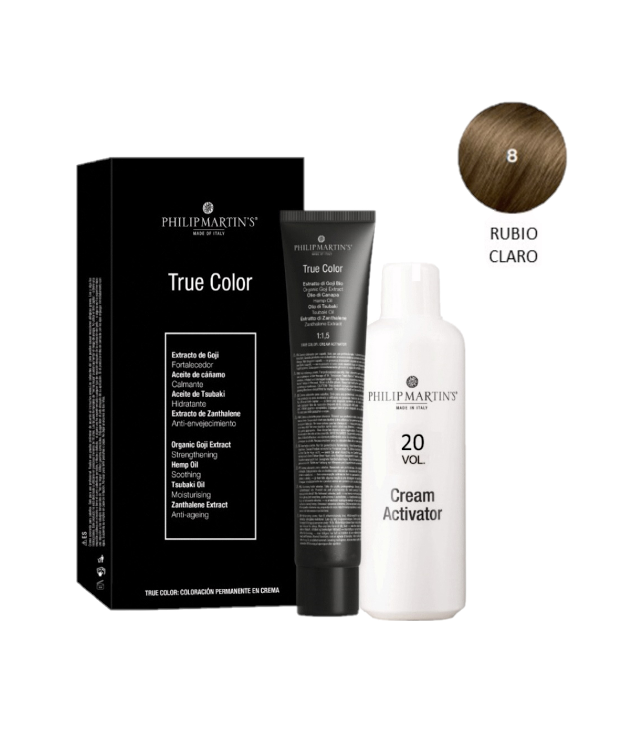 Set de Tratamiento Capilar True Color 8 0 Rubio Claro