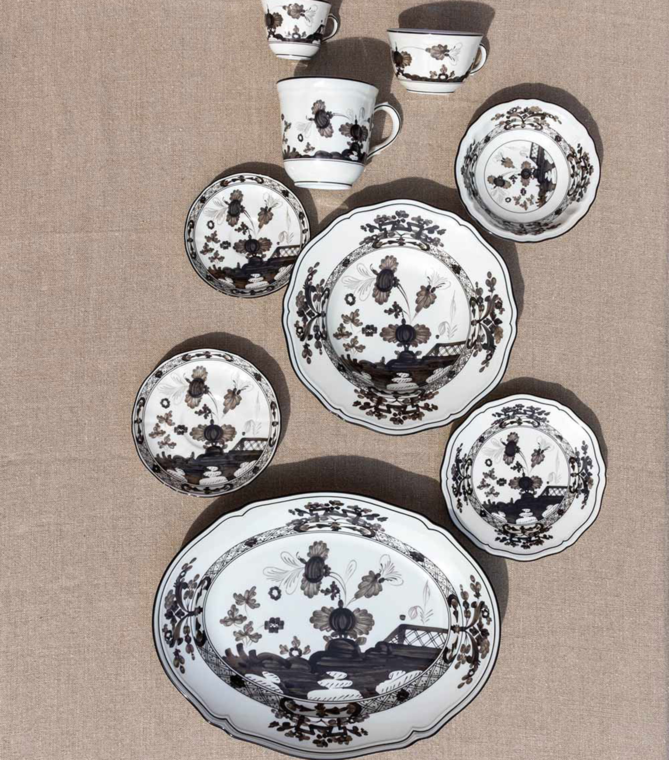 Plato trinche Oriente Italiano Albu en porcelana