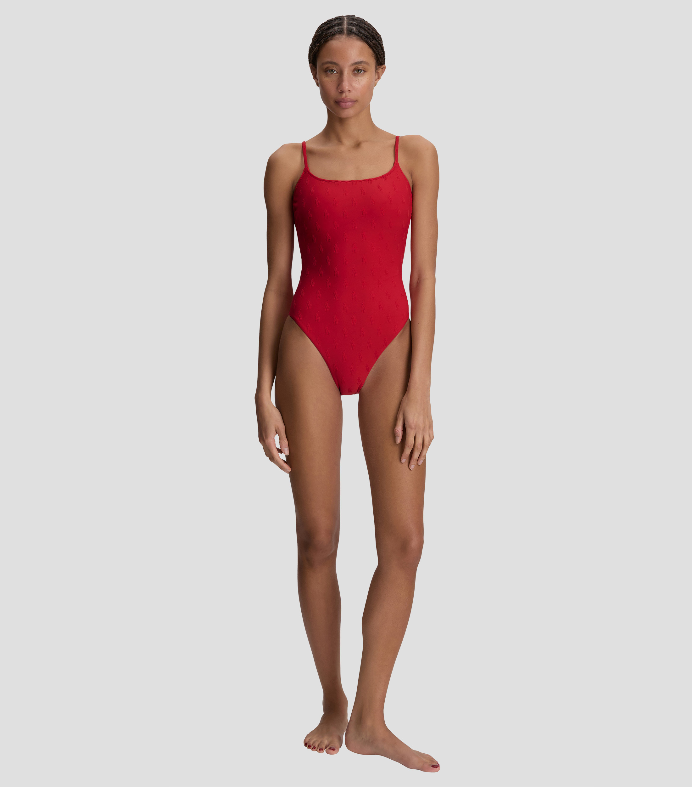 Traje de Baño clásico sólido con logotipo de la marca Mujer