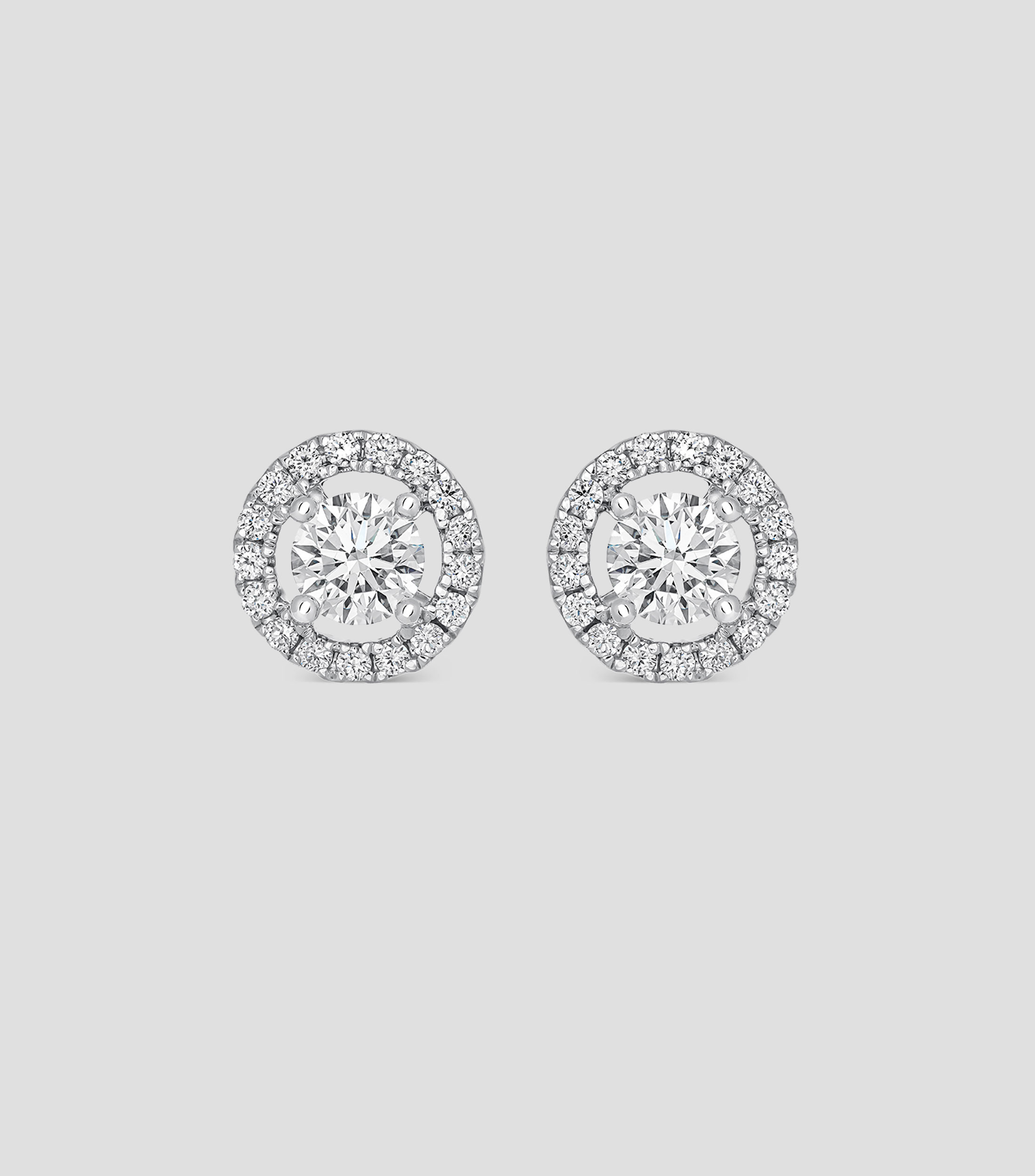 Aretes en oro blanco 18 Kts Mujer