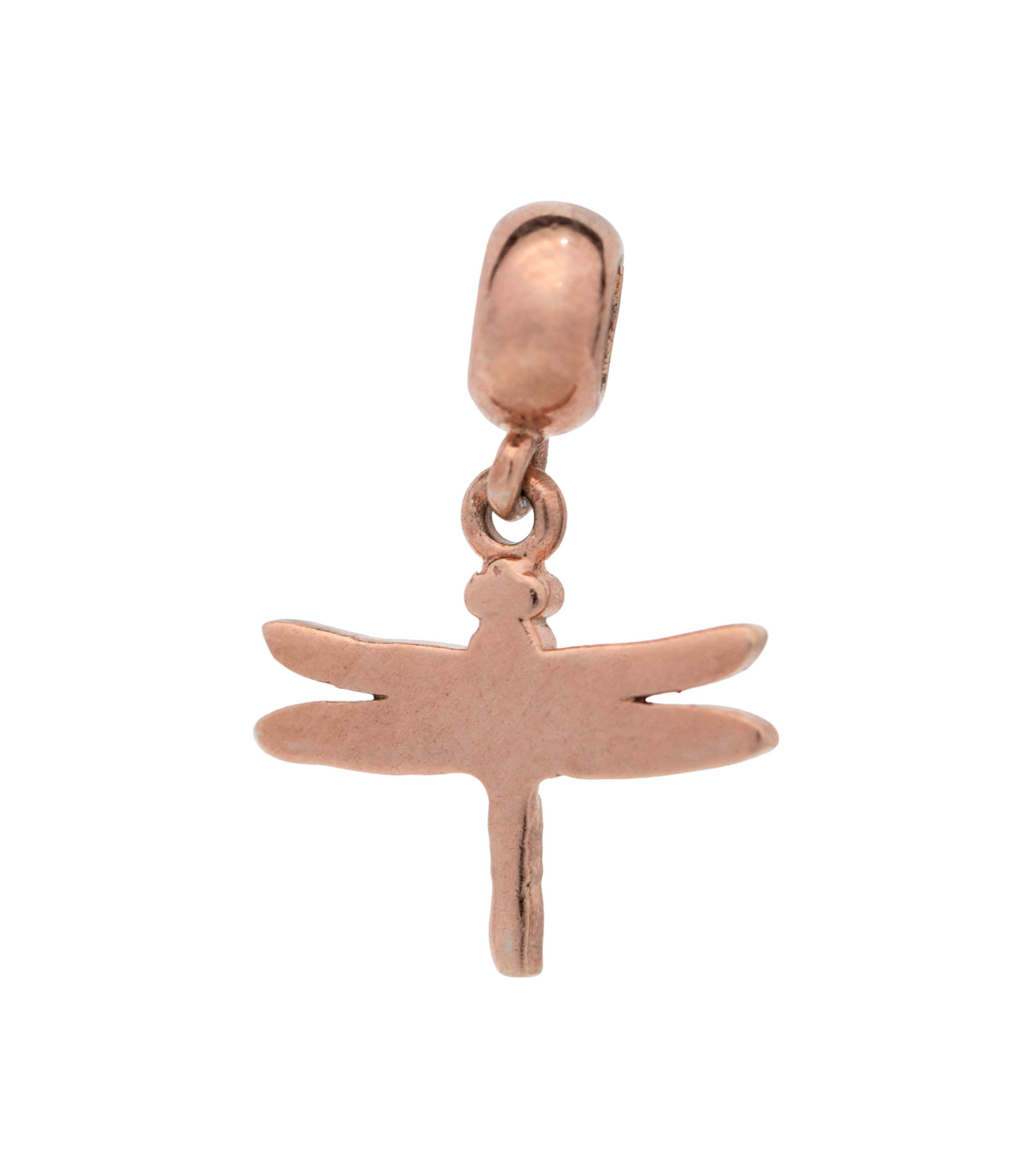 Charm Libélula en plata .925 tono oro rosa Mujer