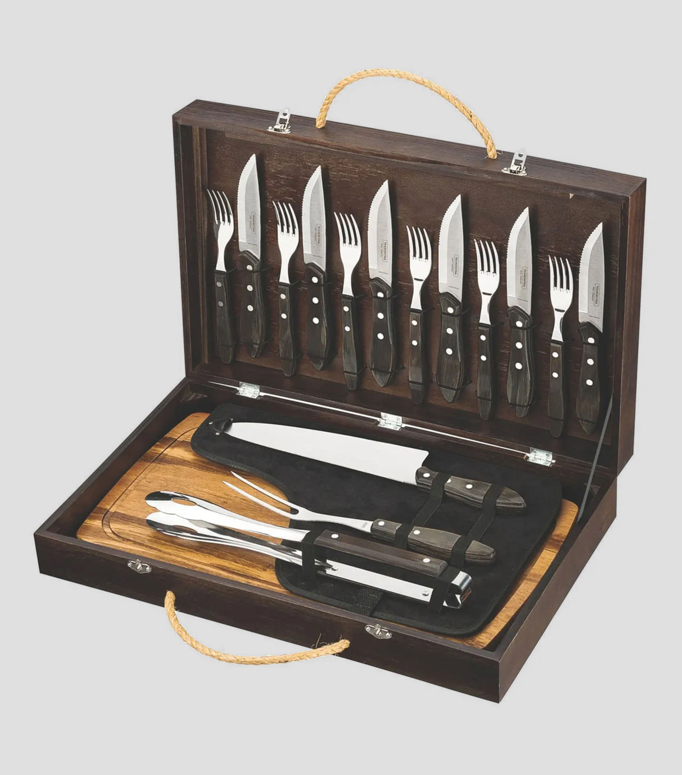 Kit Para Asado Churrasco 17 Pzas