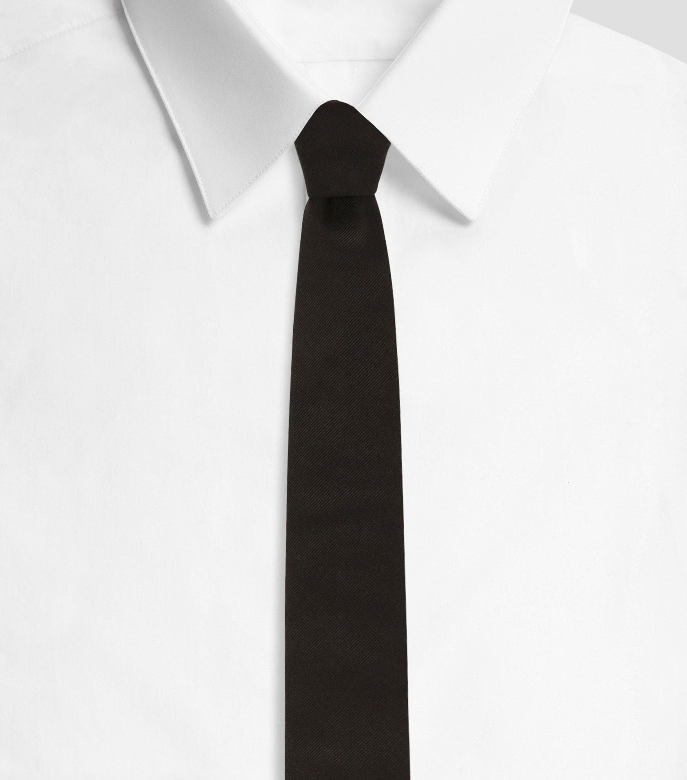 Corbata ancha en seda negra lisa Martini