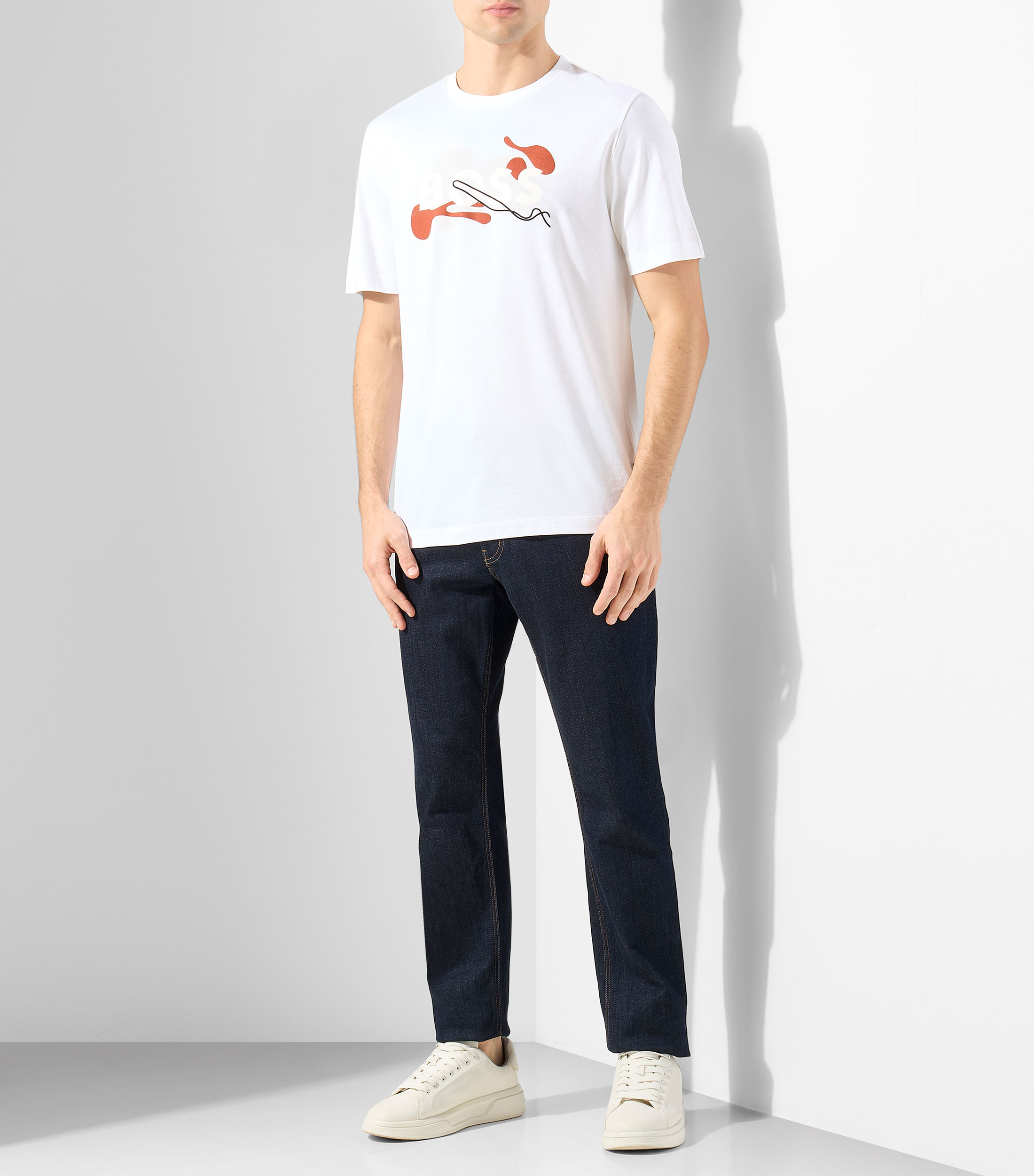 Playera cuello redondo manga corta estampado Hombre