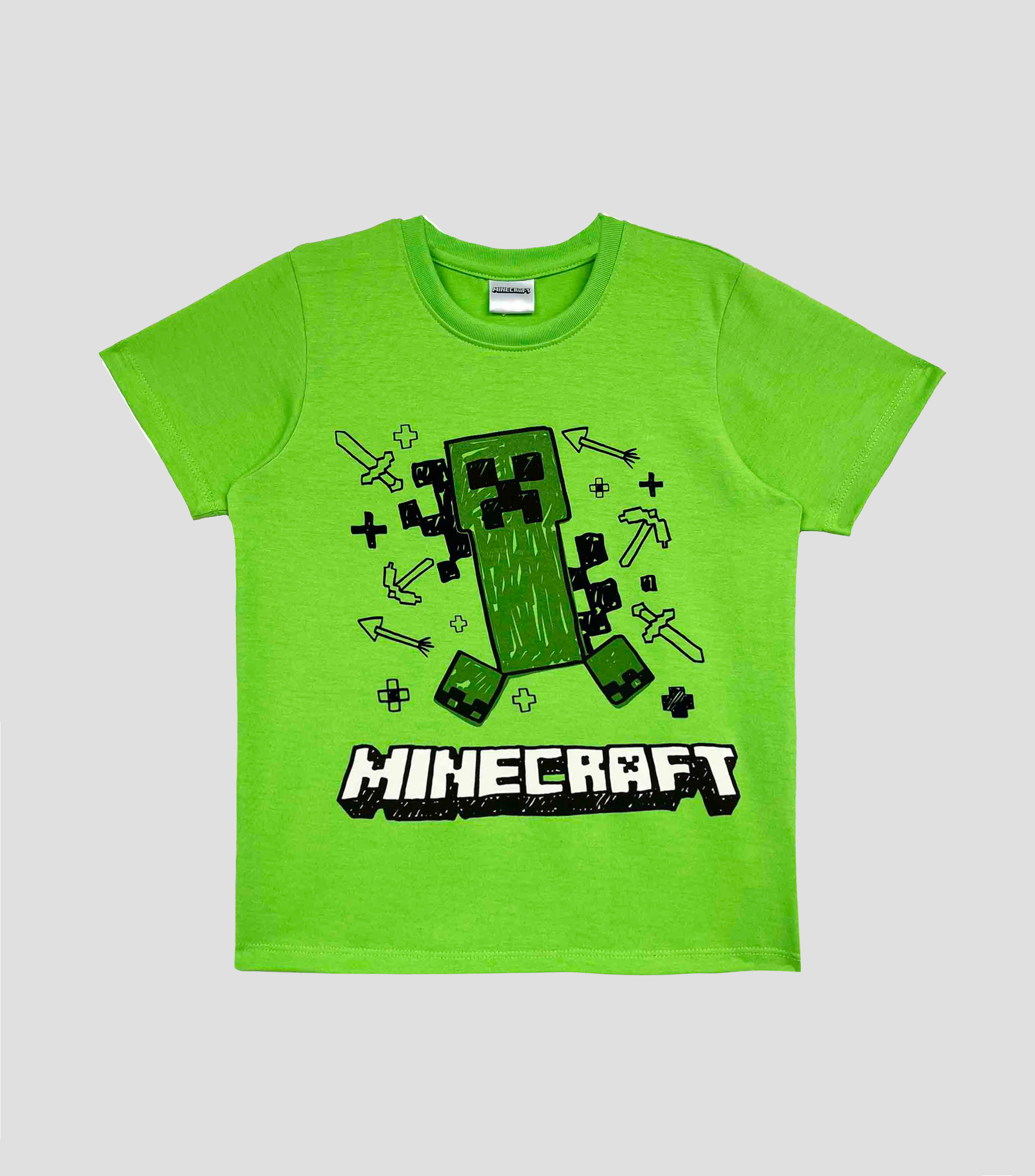 Playera de cuello redondo con manga corta estampada Niño