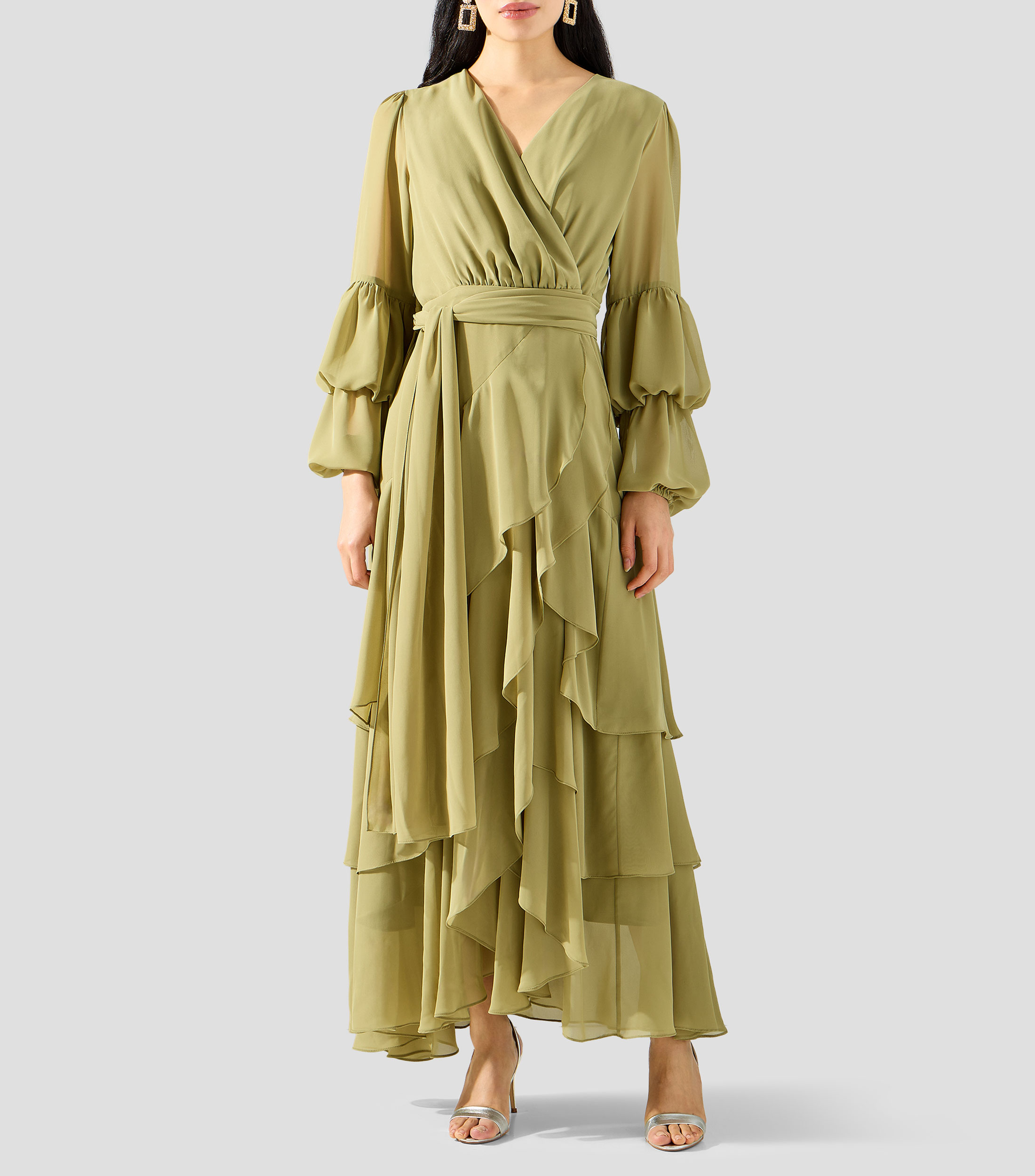 Vestido largo manga larga fantasía Mujer