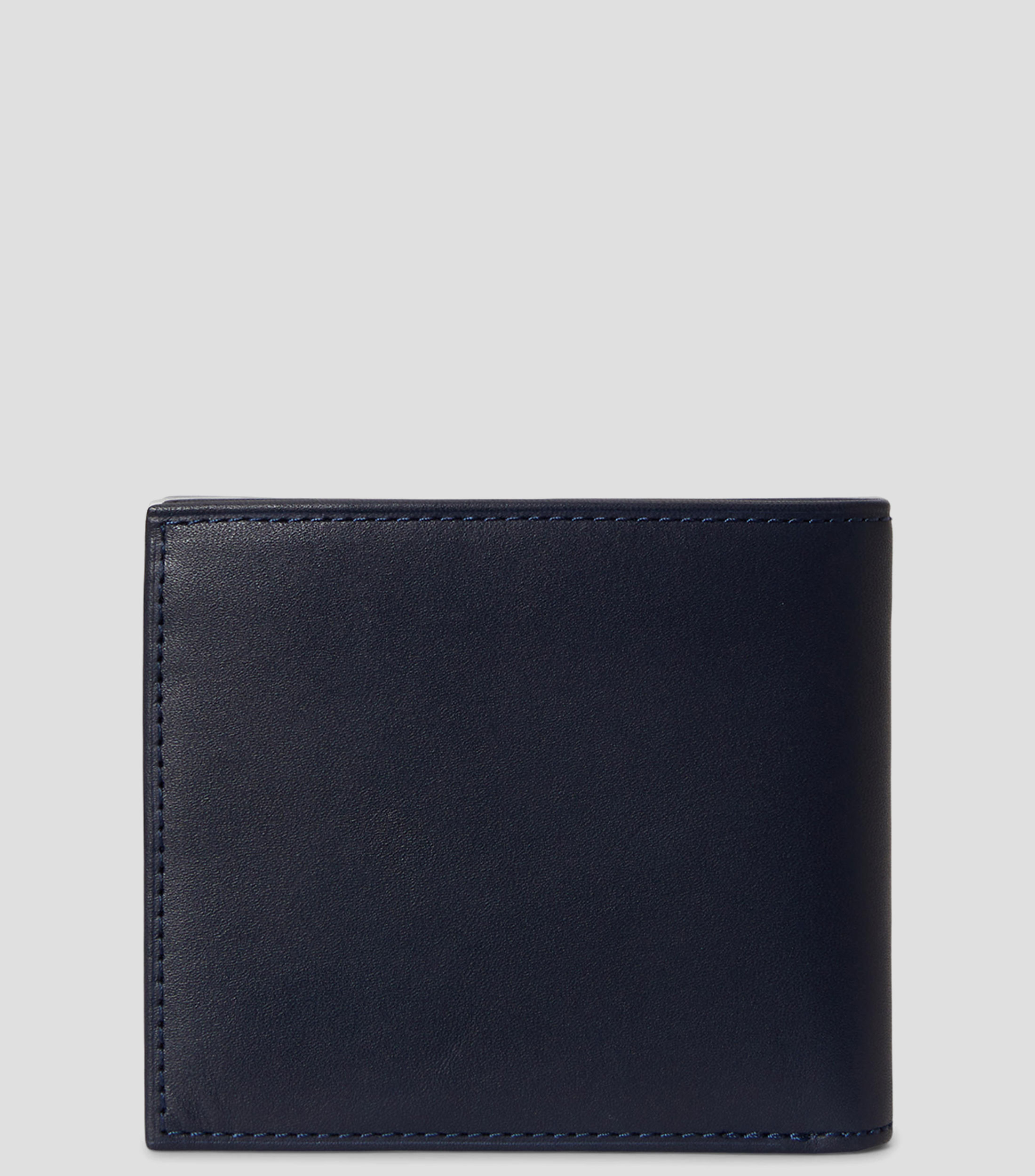 Cartera bifold en piel bordada Hombre