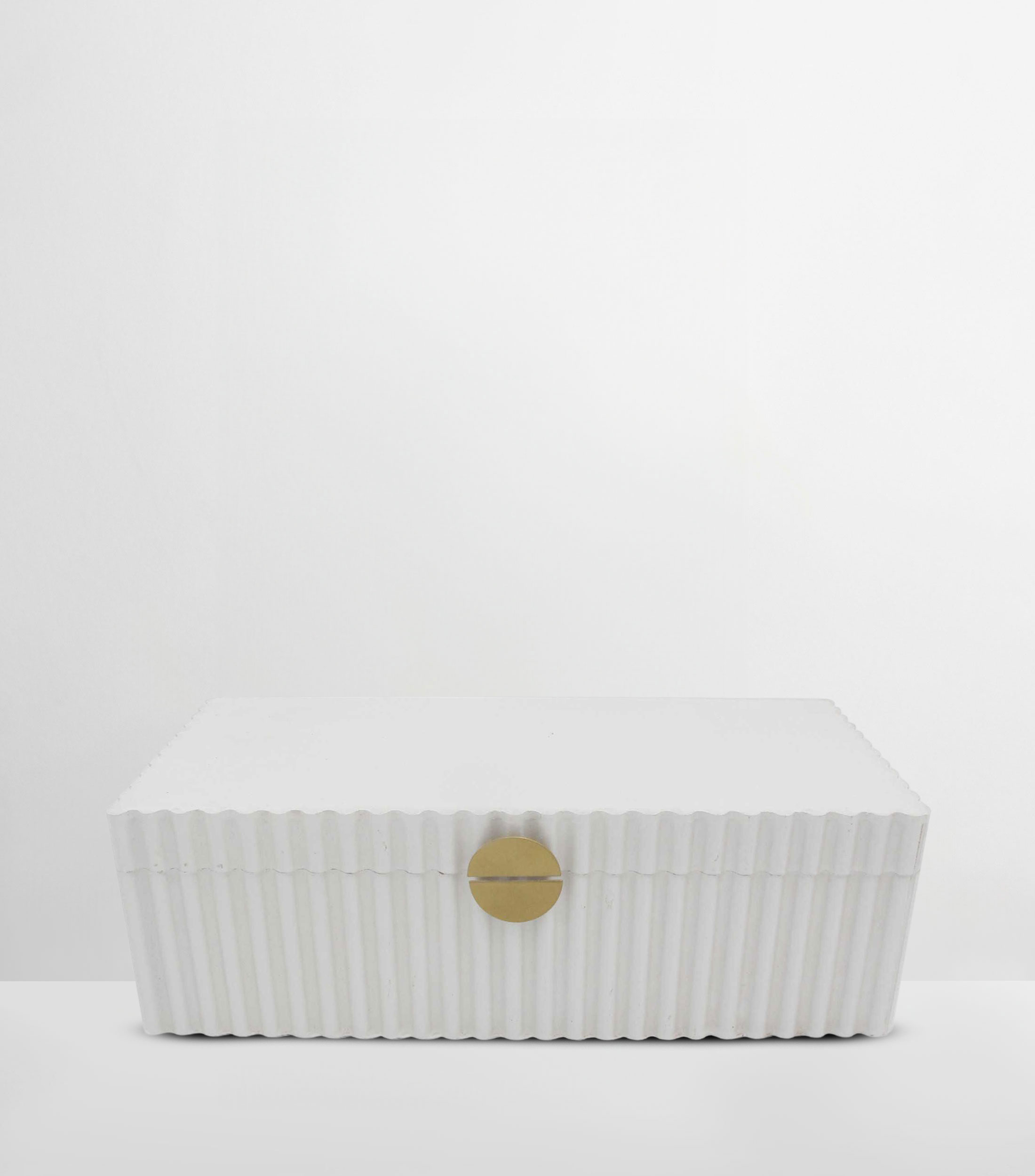 Caja decorativa Liz blanca en madera